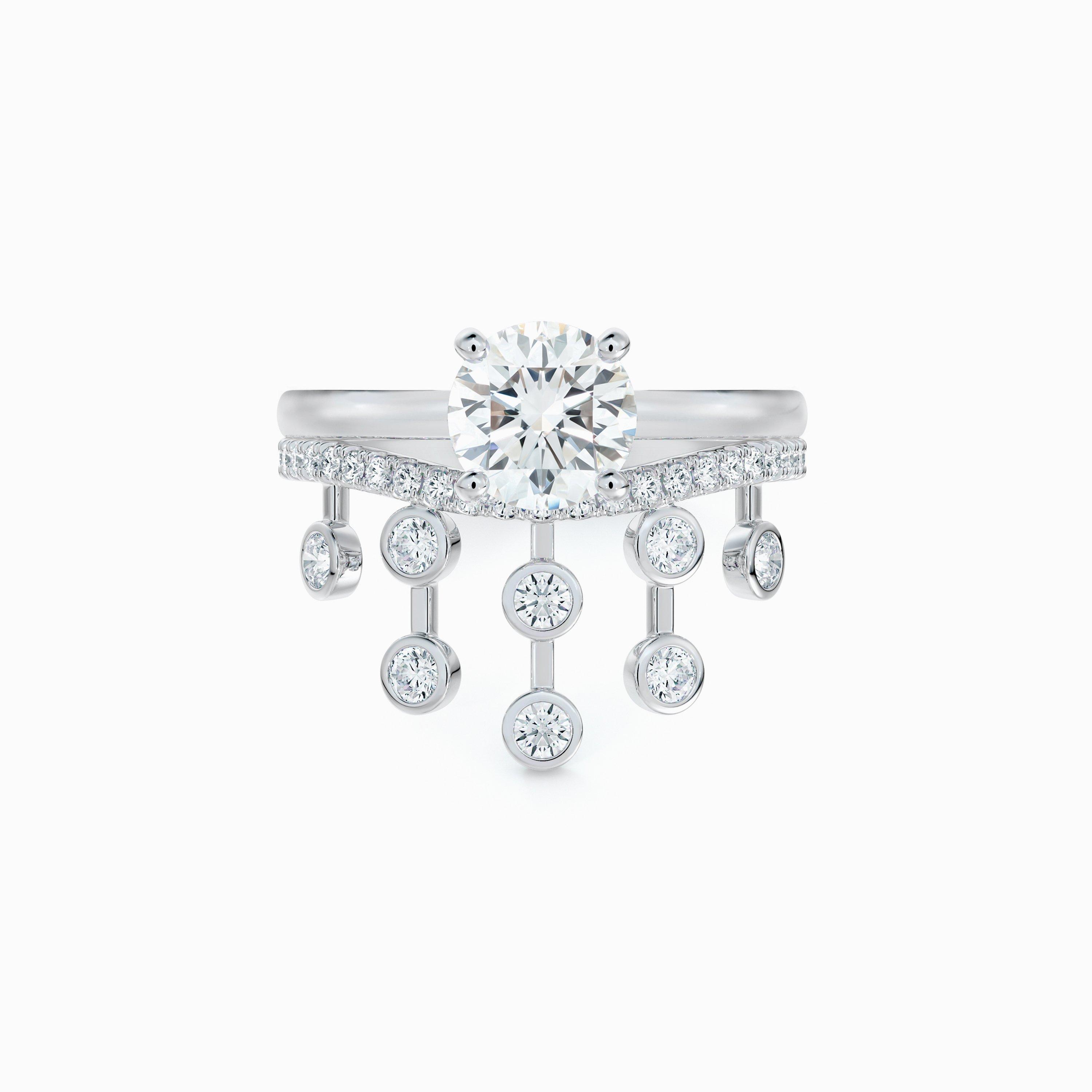 Dewdrop Crown Ring in Platinum, image 2