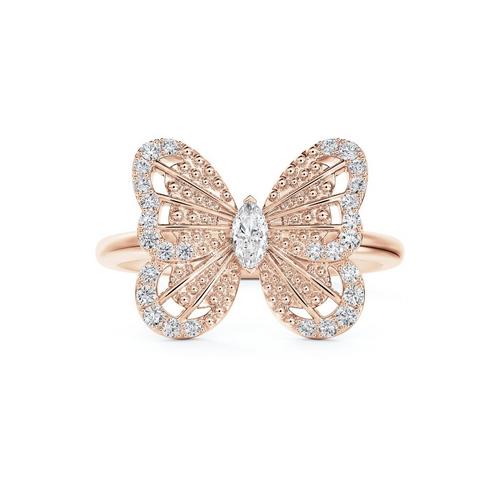 Butterfly hot sale ring diamond