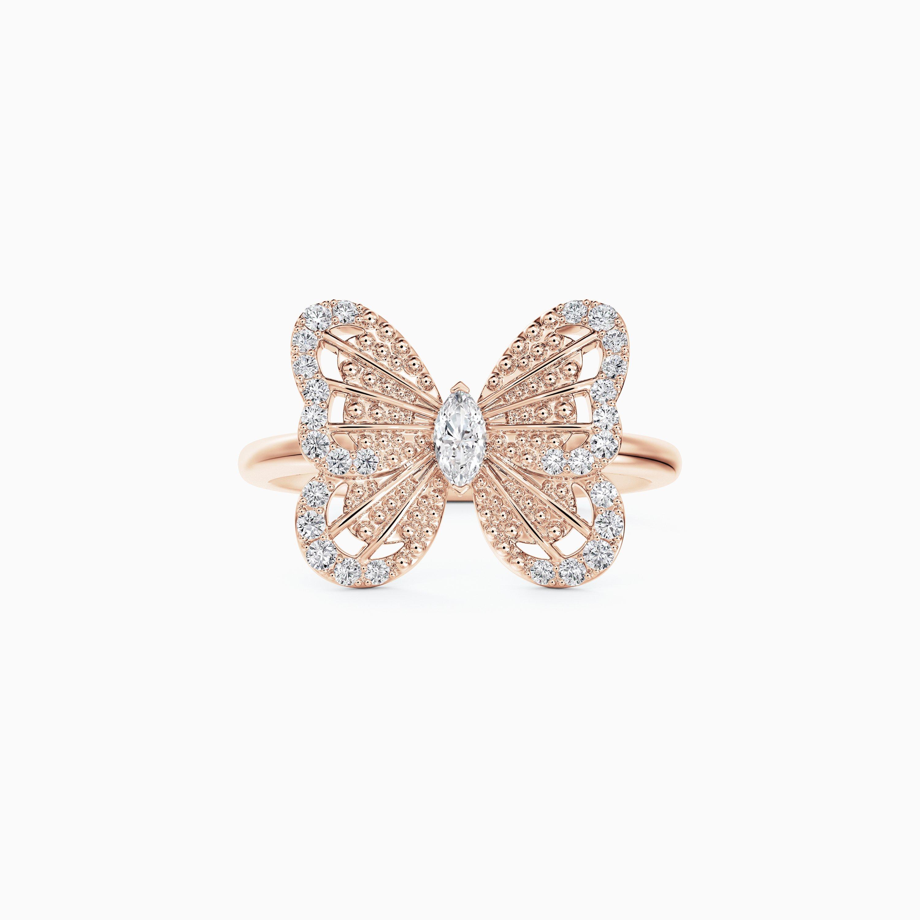 Portraits of Nature Butterfly Ring in Rose Gold, image 1