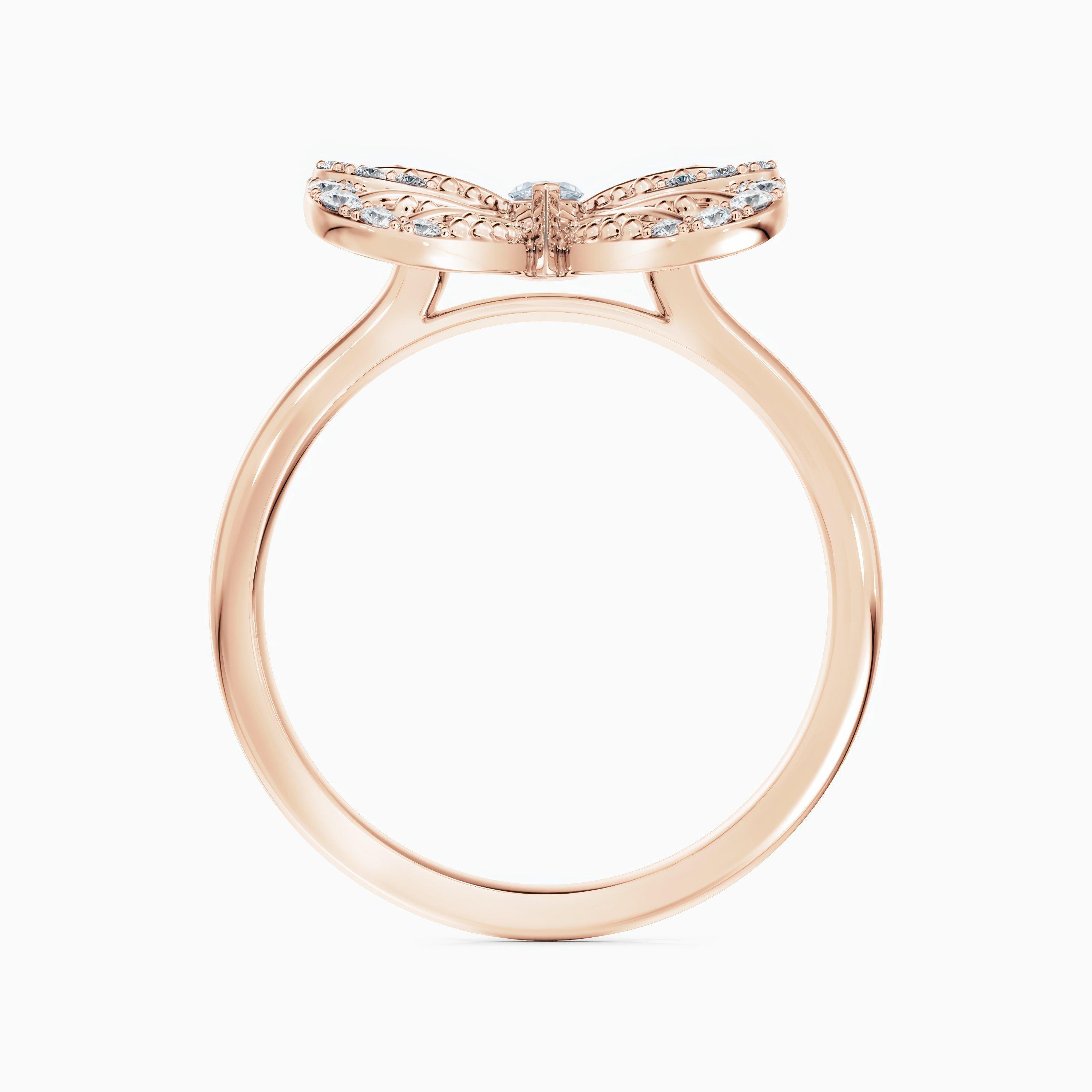 Portraits of Nature butterfly ring in rose gold, image 4