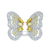 Bague Portraits of Nature butterfly diamants jaunes, image 1