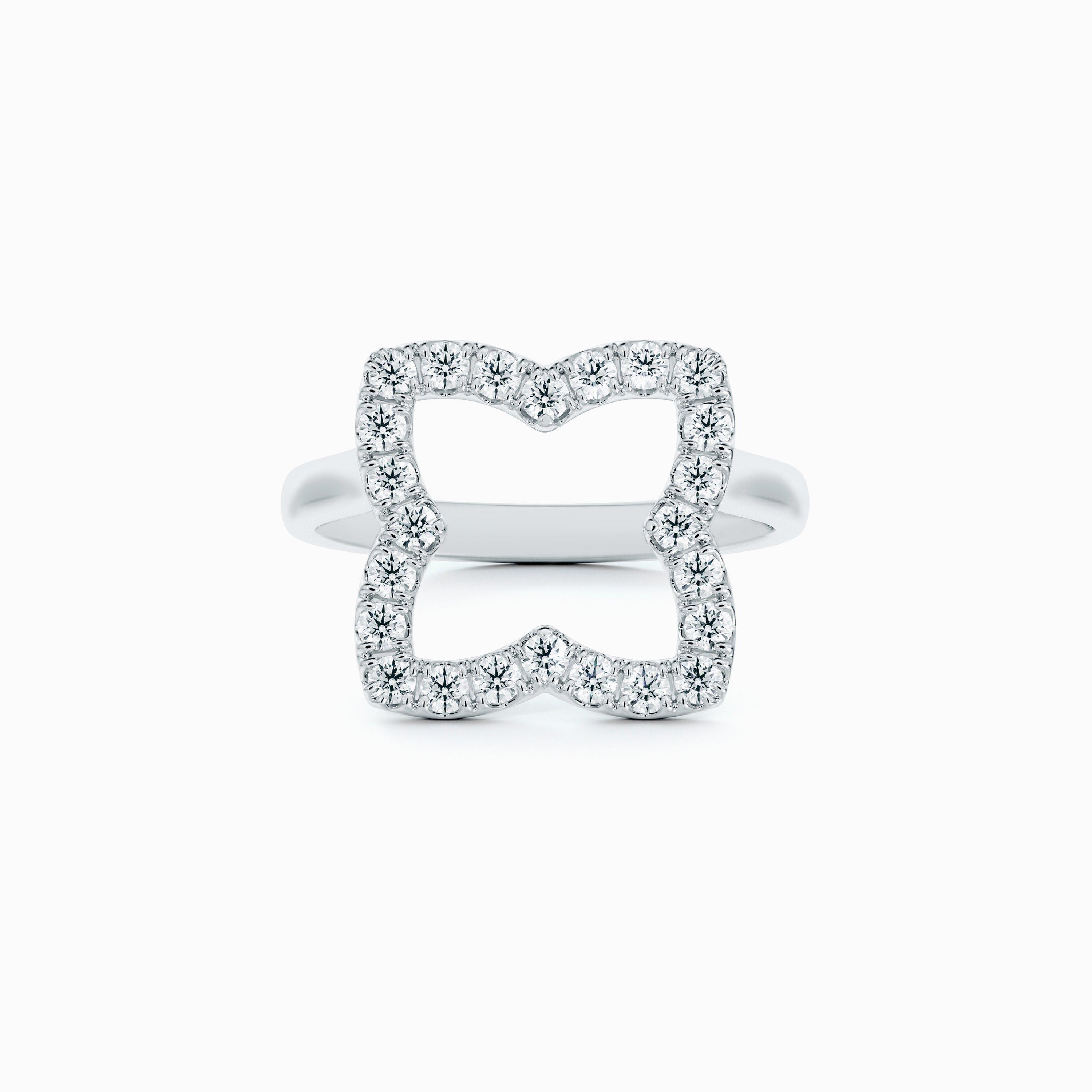 Enchanted Lotus Crown Ring in Platinum, image 1