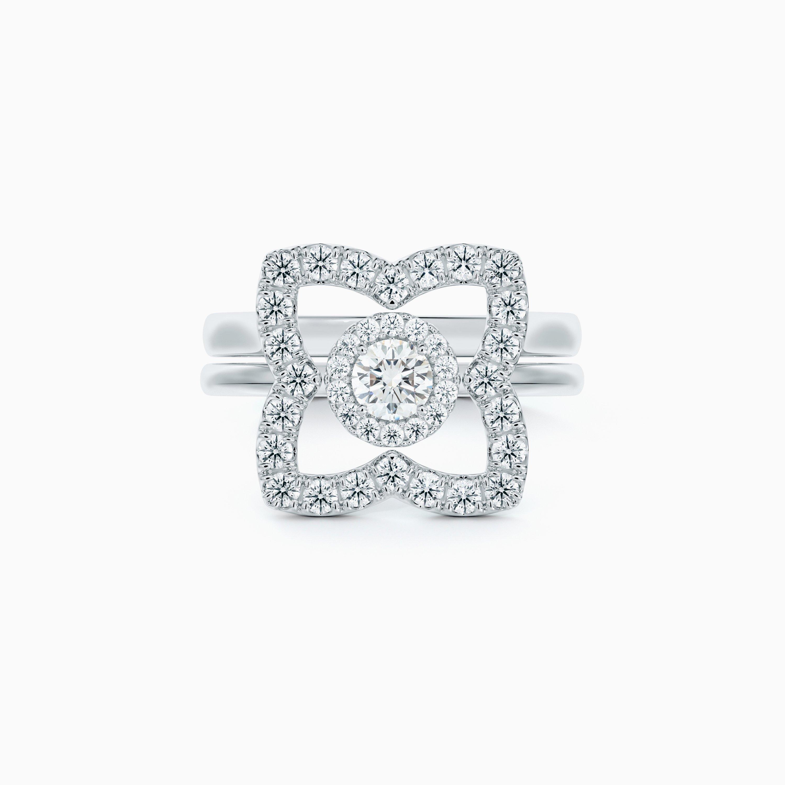 Enchanted Lotus Crown Ring in Platinum, image 2