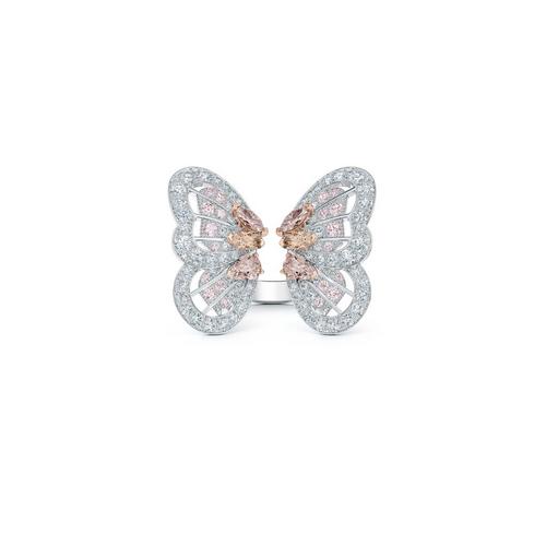 Portraits of Nature butterfly fancy pinkish brown ring De Beers CA