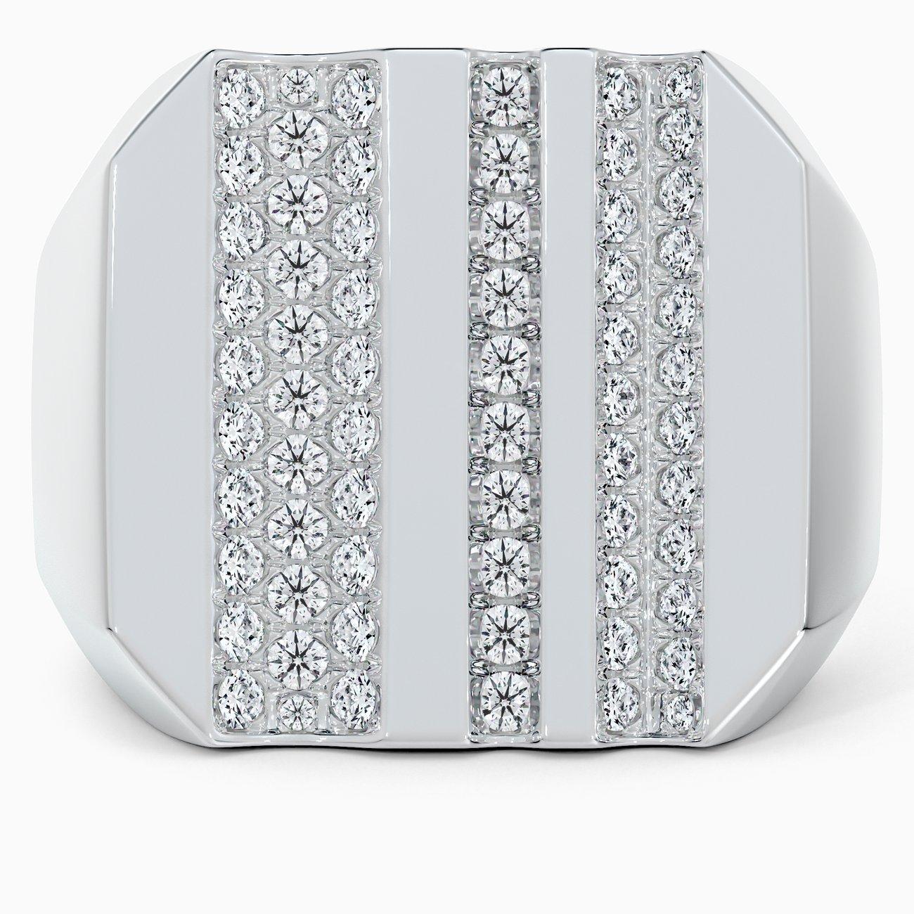 De Beers RVL Signet 白金鉆石戒指, image 1