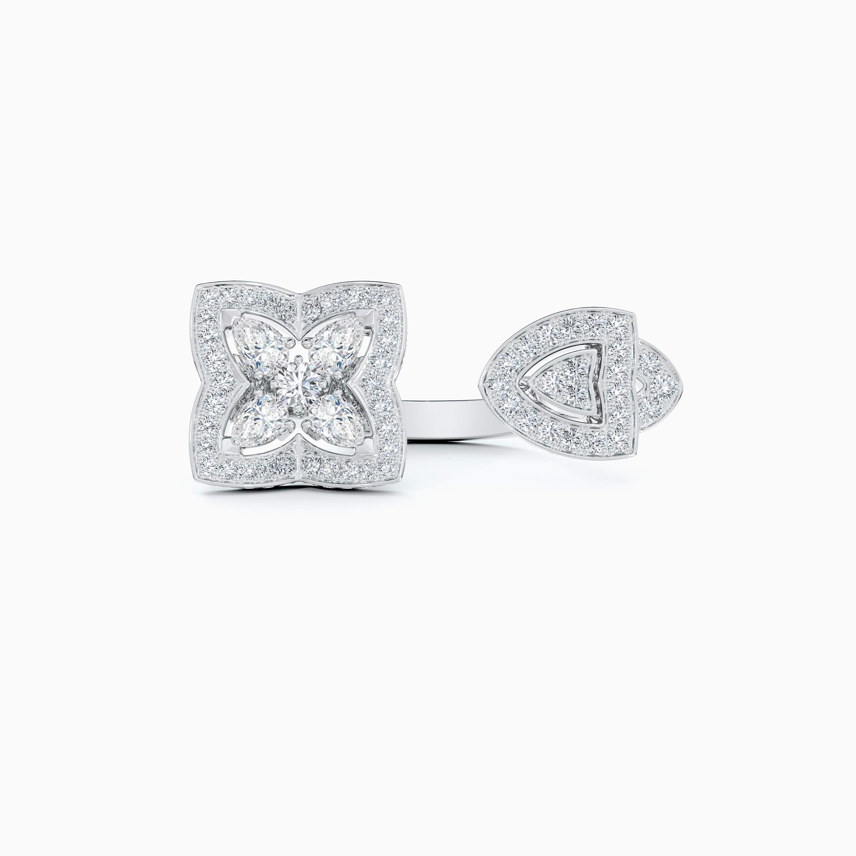 Enchanted Lotus open ring in white gold Enchanted Lotus open ring in white gold, image 1