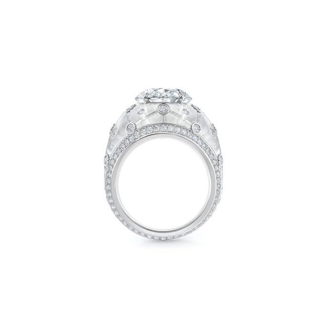 Frozen Capture Oval Solitaire Ring