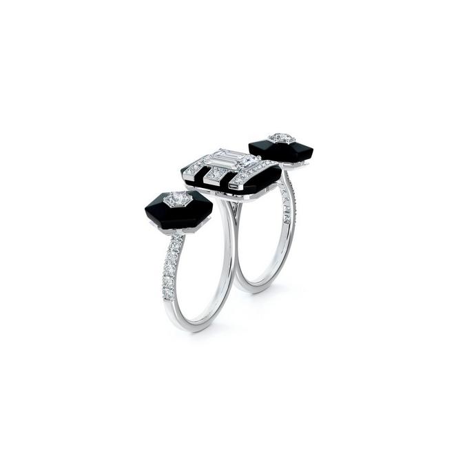 Optical Wonder Double Open Ring