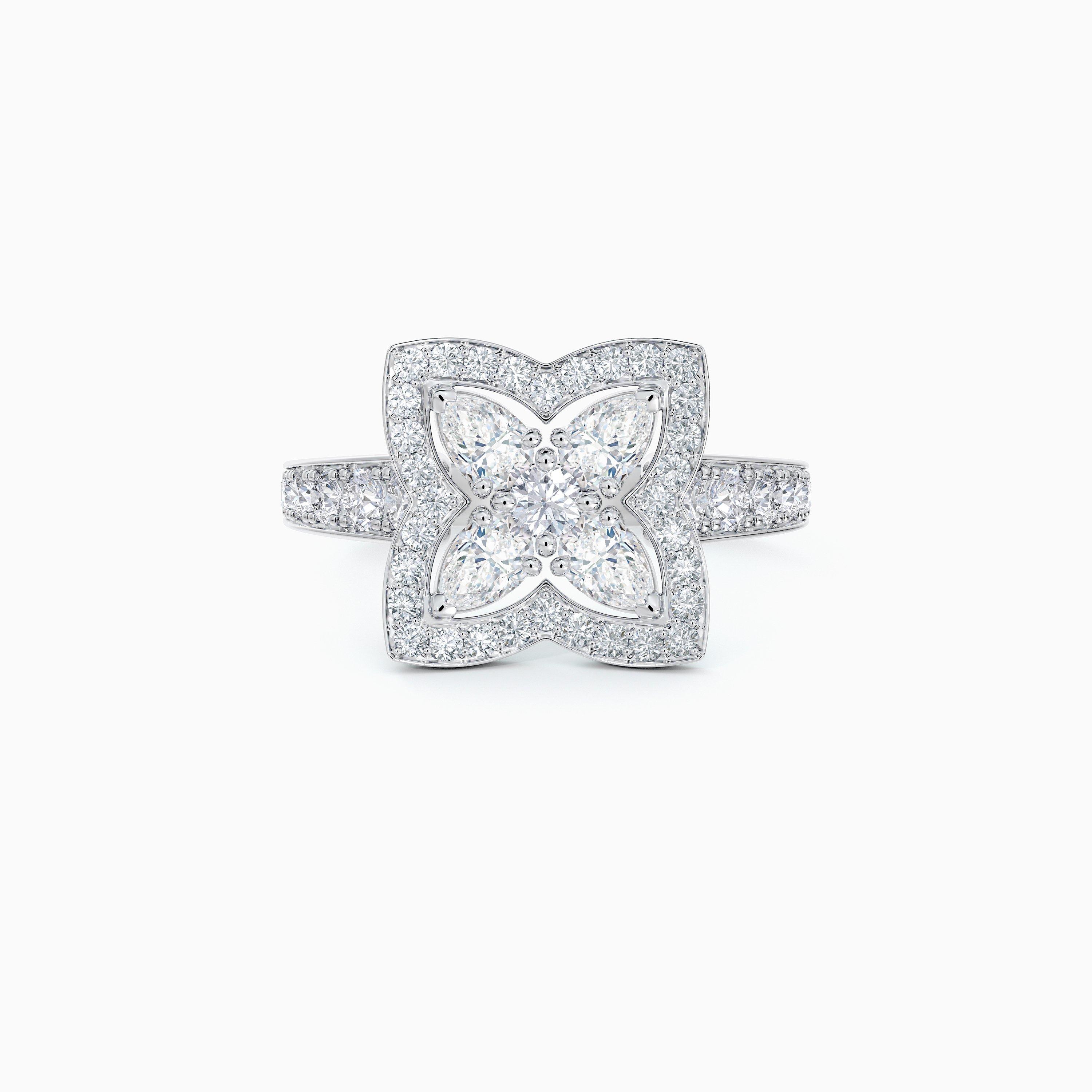 Lotus by DE BEERS white gold diamond ring