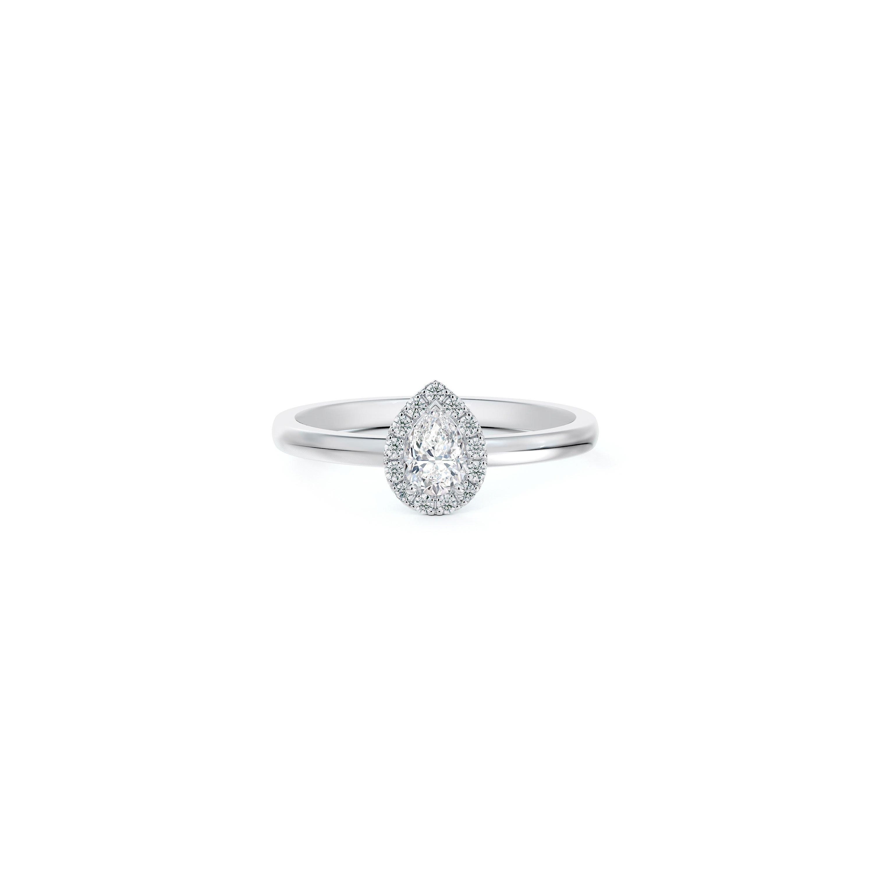 Aura pear-shaped diamond ring, image 1