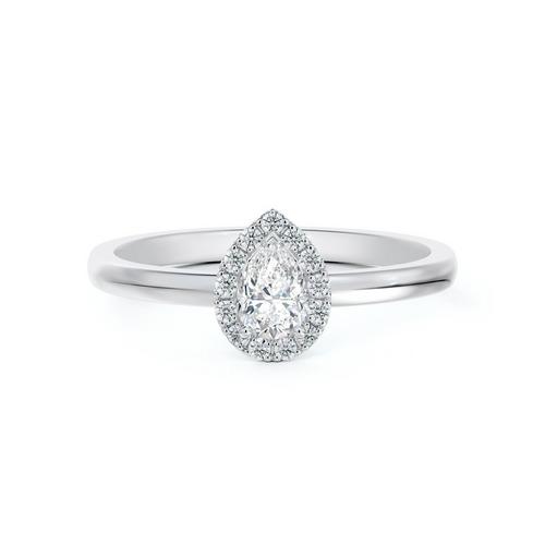 Aura pear-shaped diamond ring