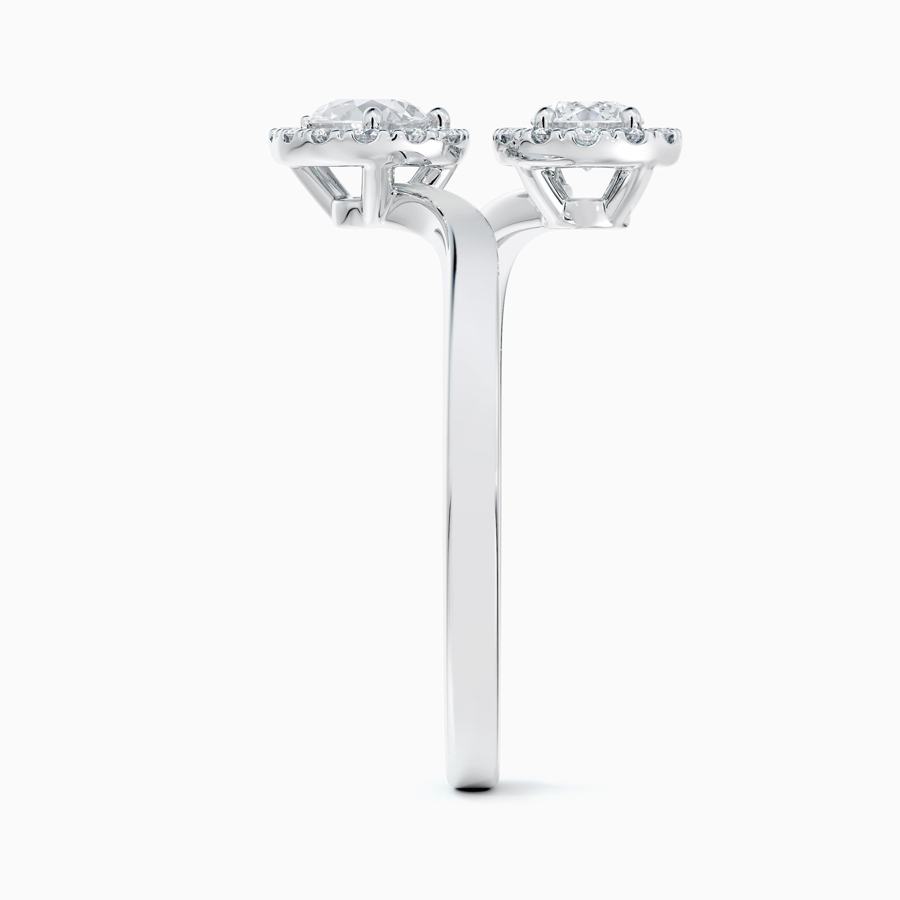 Aura Toi & Moi 水滴形和圆形明亮式切割钻戒, image 3