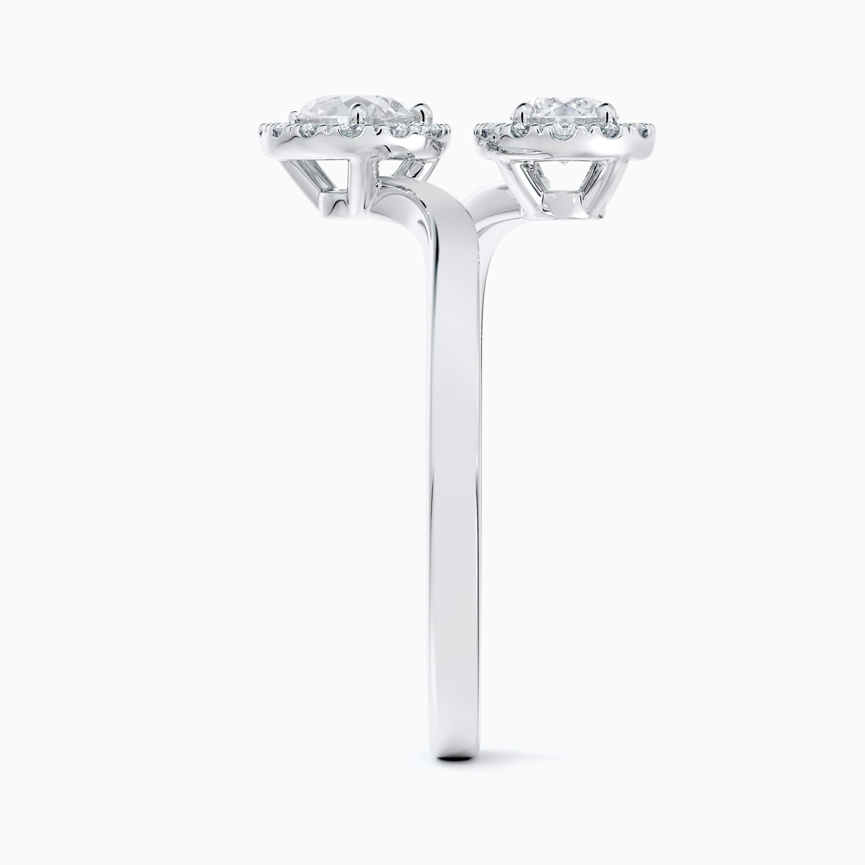 Aura Toi & Moi pear-shaped and round brilliant diamond ring Aura Toi & Moi pear-shaped and round brilliant diamond ring, image 3