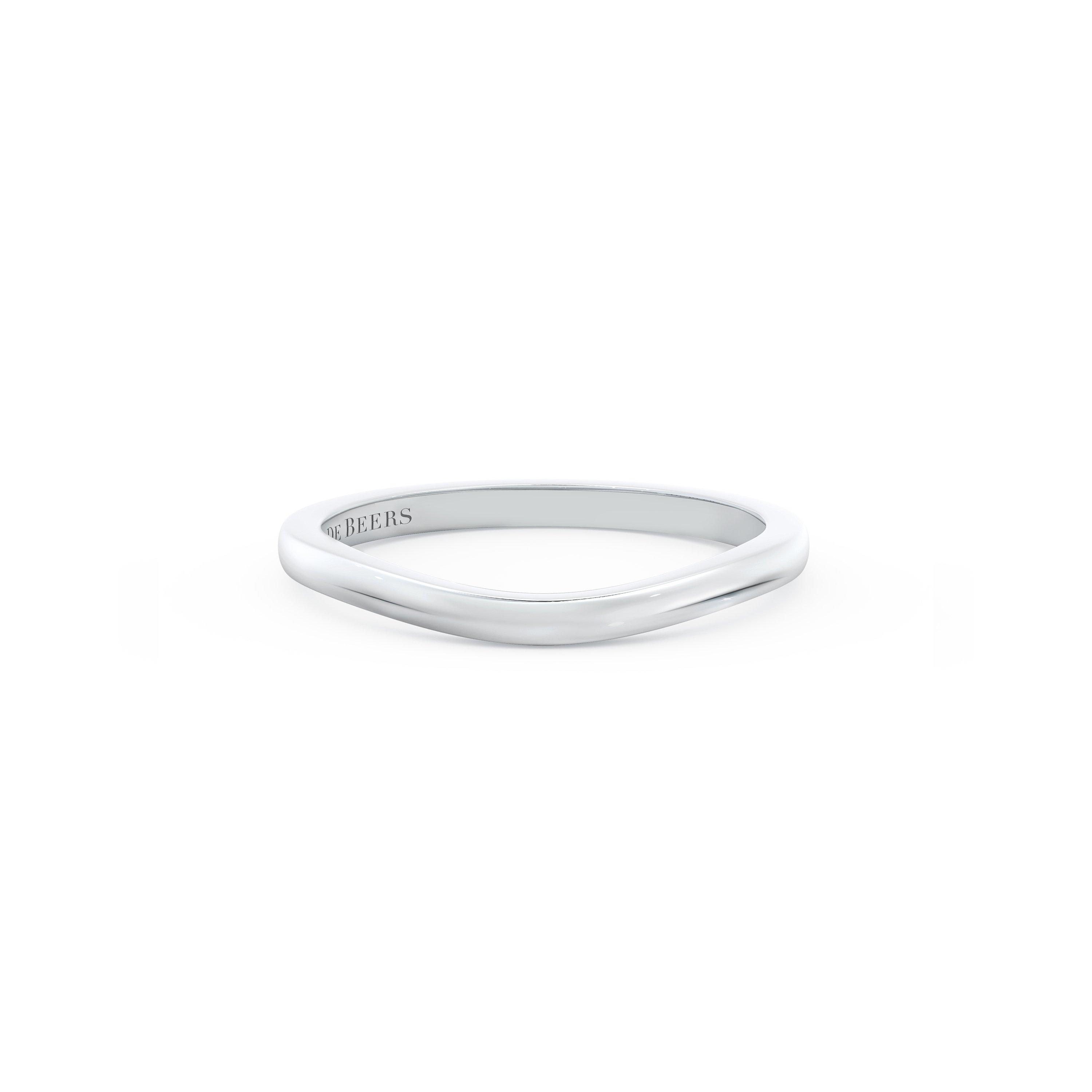 DB Classic Plain Shaped Wedding Band in Platinum, image 1