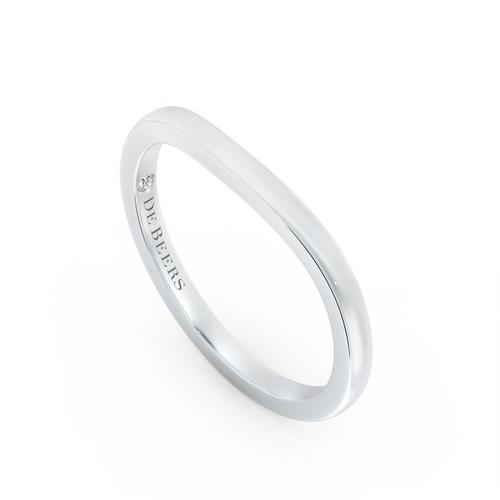 DB Classic one diamond band in platinum