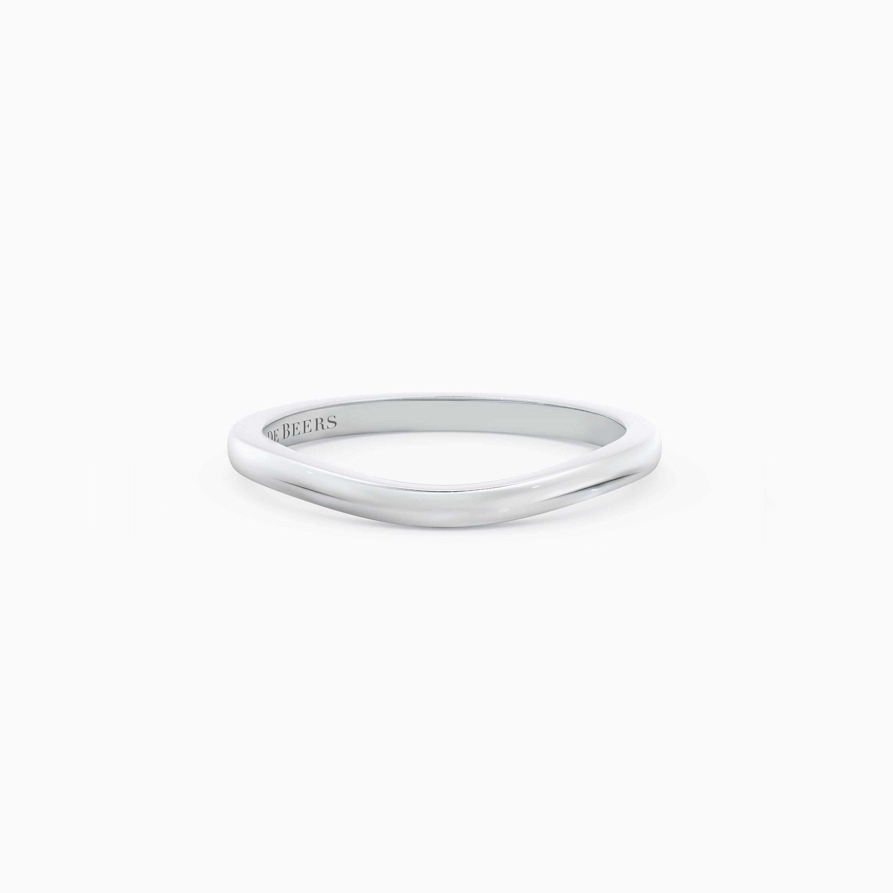 DB Classic Plain Shaped Wedding Band in Platinum, image 1