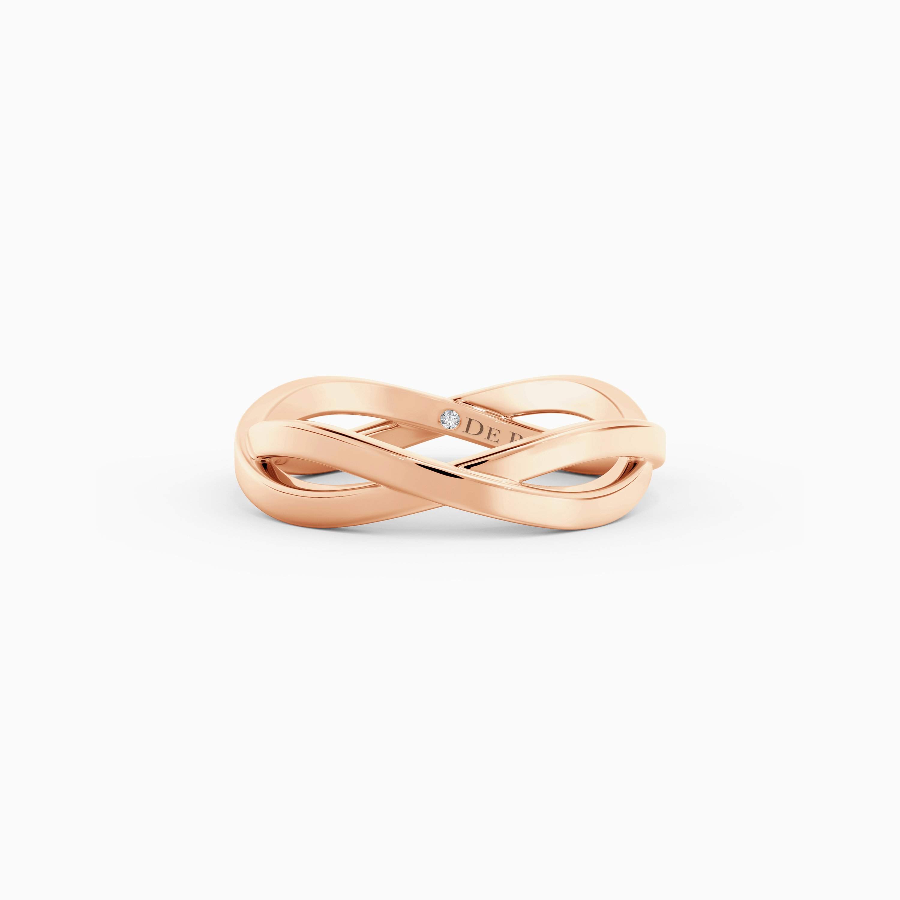 De Beers Infinity Band Plain SM in Rose Gold De Beers Infinity Band Plain SM in Rose Gold, image 1