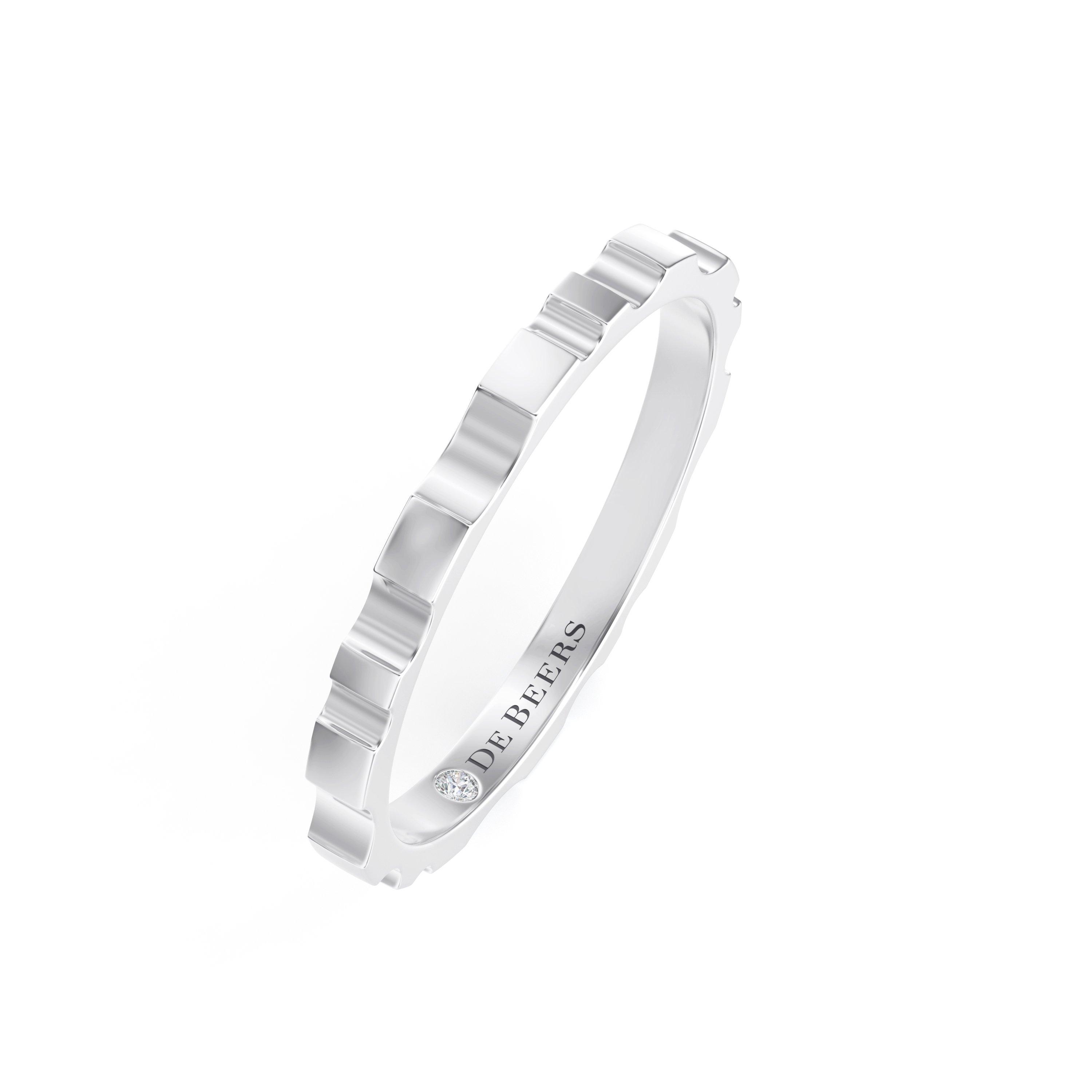 Bague small De Beers RVL en or blanc