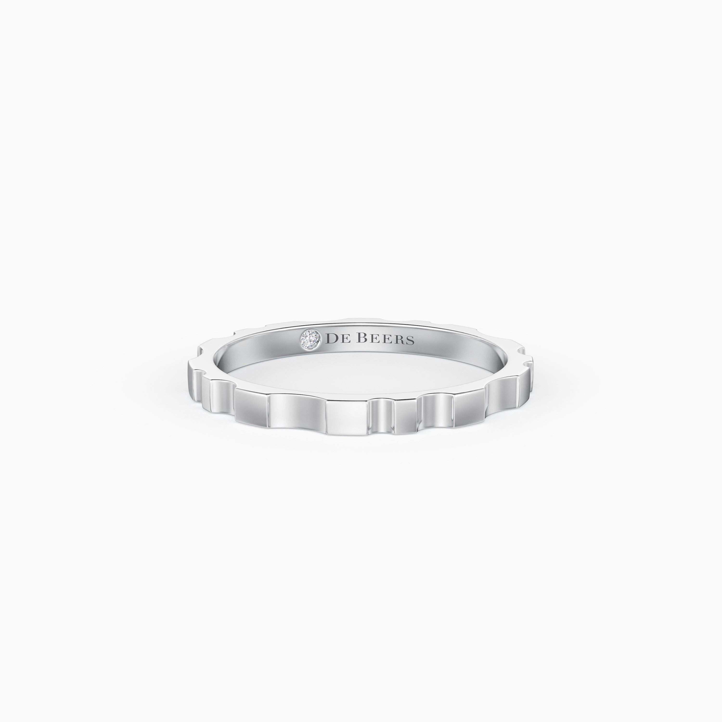 De Beers RVL Band Ring in White Gold De Beers RVL Band Ring in White Gold, image 1