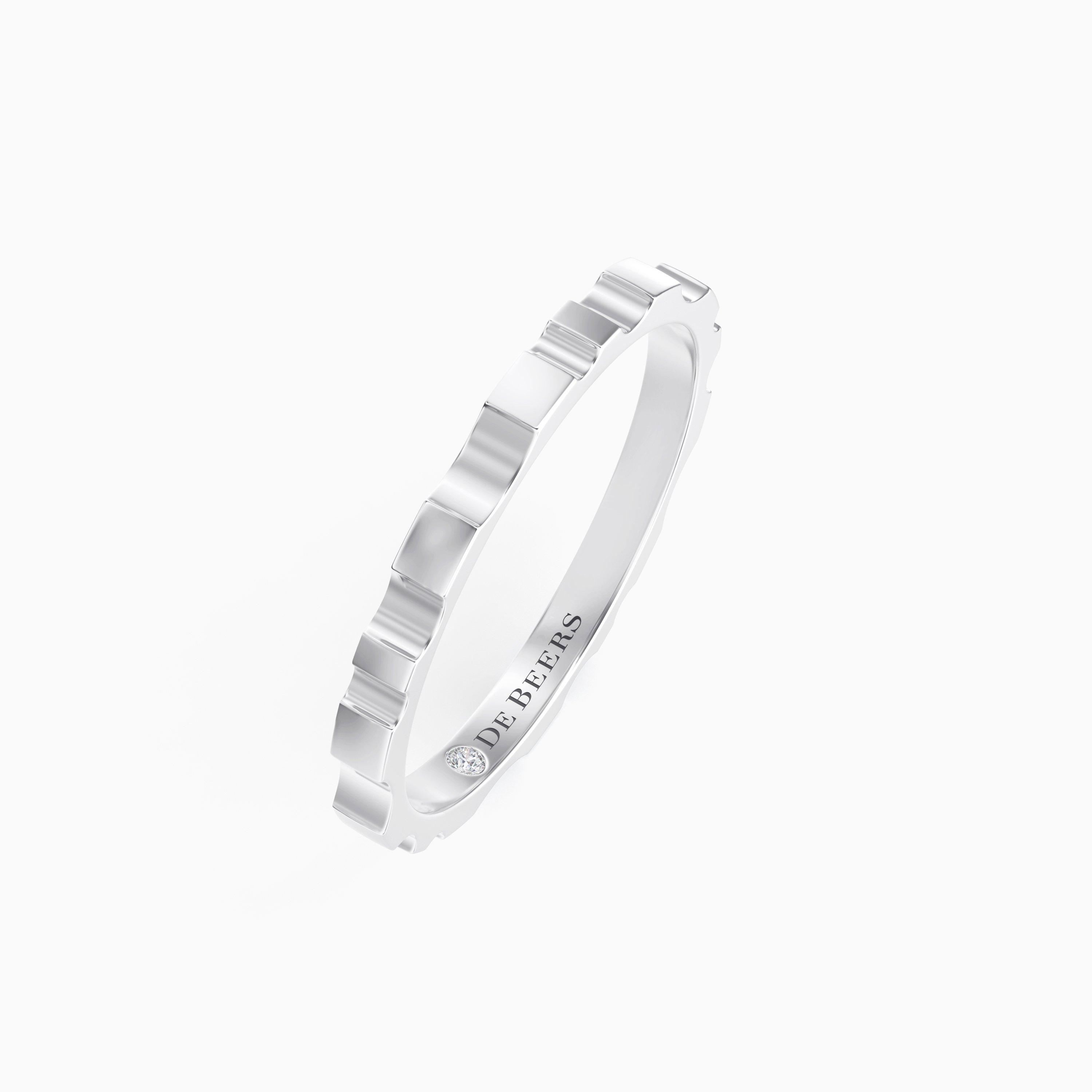 Bague small De Beers RVL en or blanc, image 2