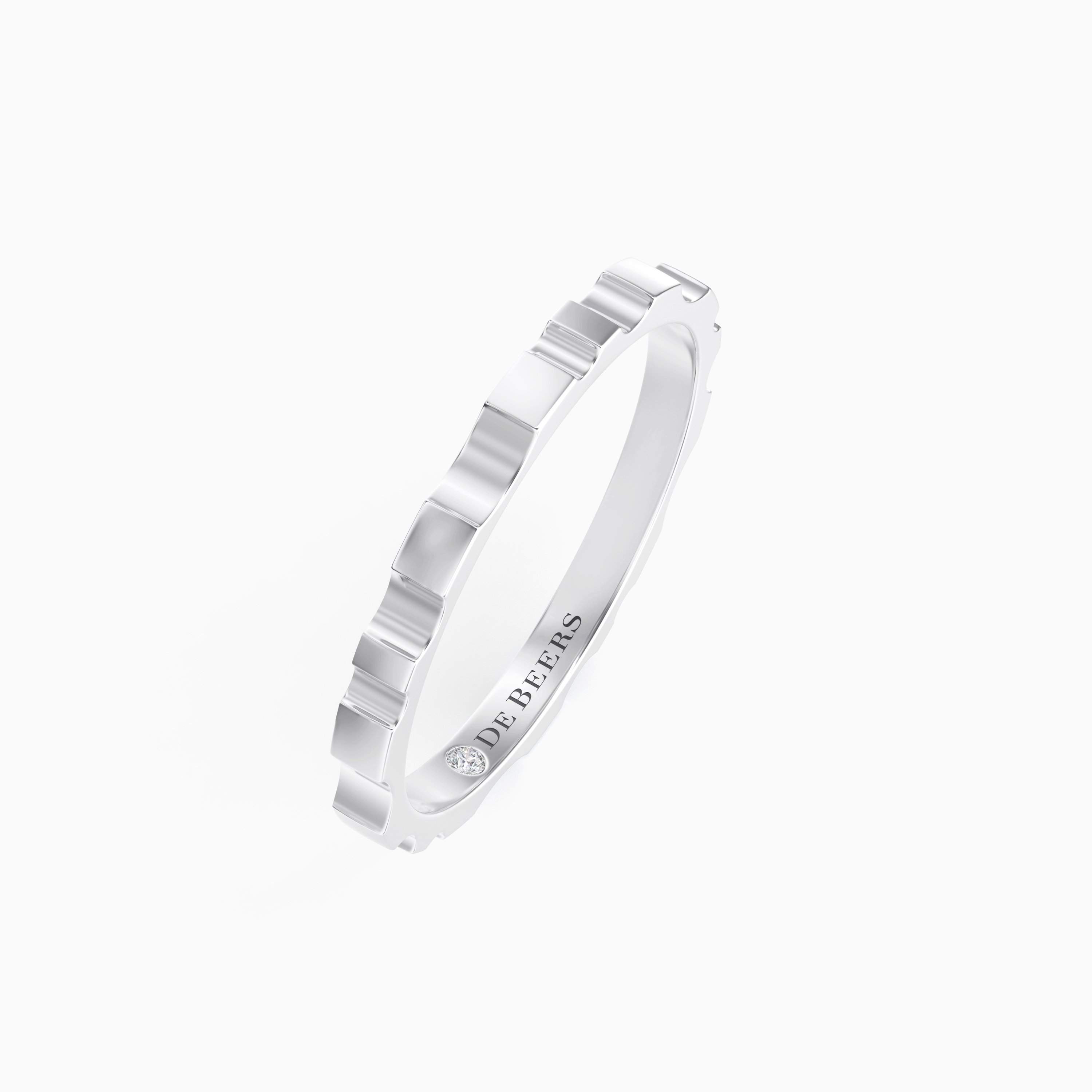 De Beers RVL Band Ring in White Gold De Beers RVL Band Ring in White Gold, image 2