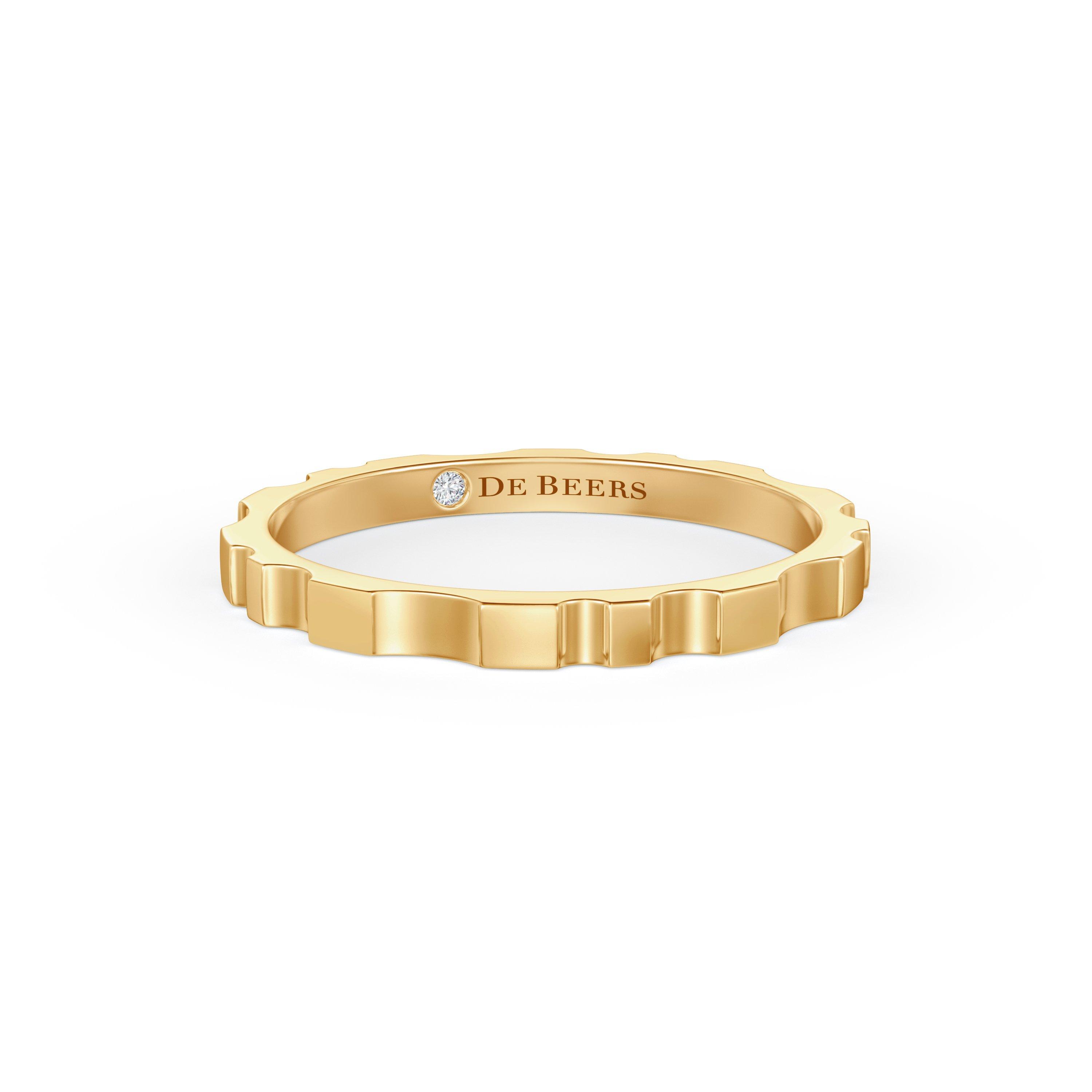 De Beers RVL Band Ring in Yellow Gold, image 1