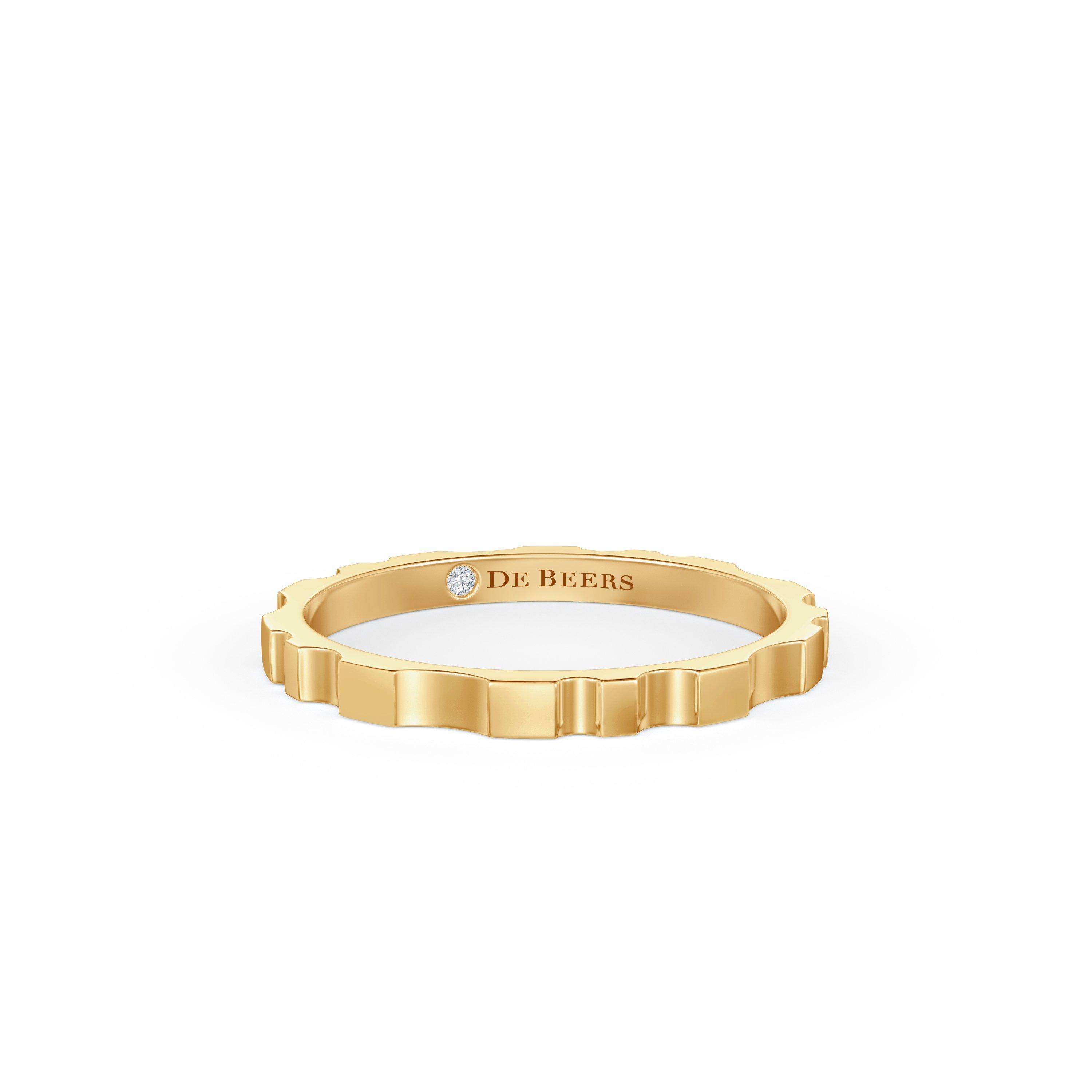 De Beers RVL Band Ring in Yellow Gold, image 1