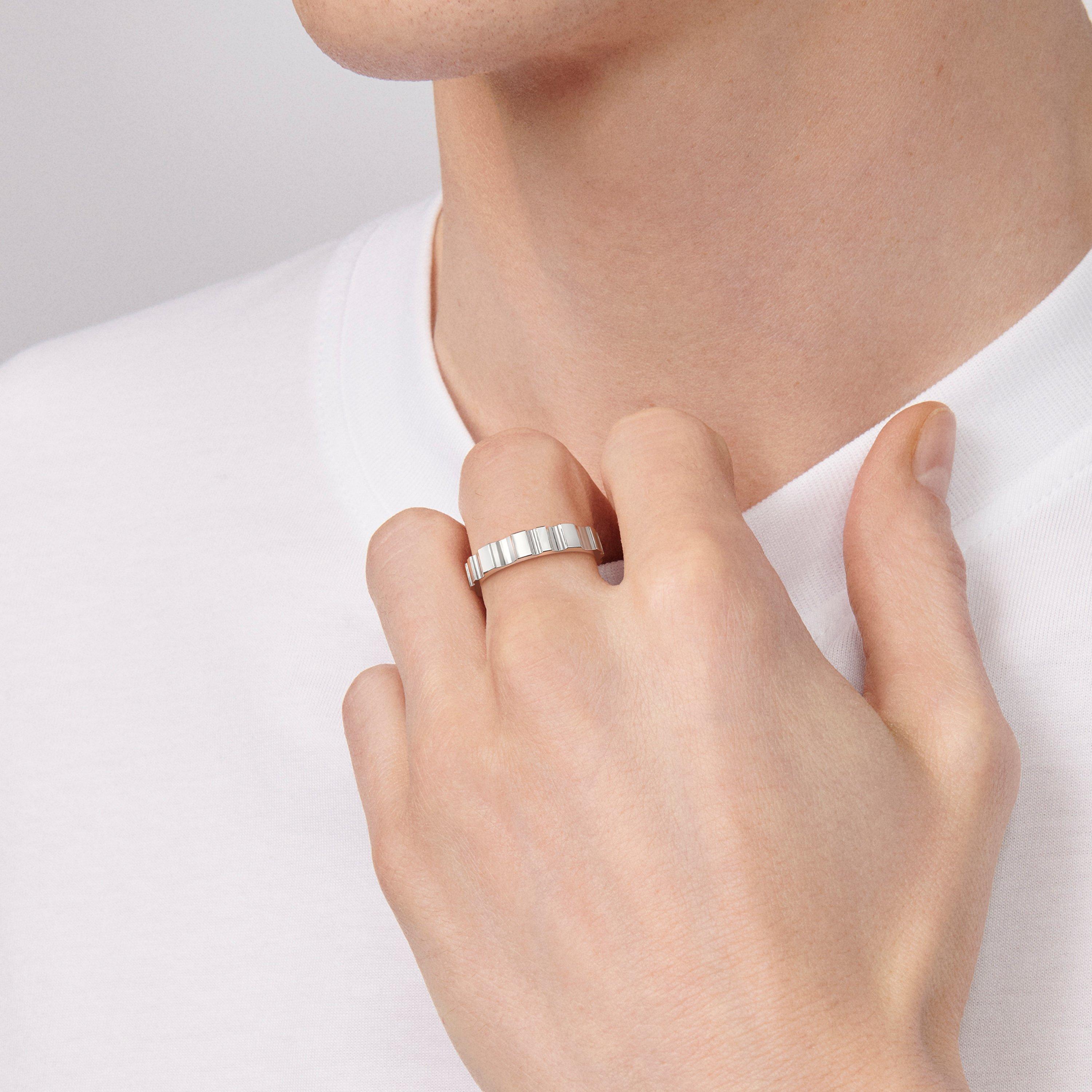 De Beers RVL Band Ring in White Gold 3.6mm, image 6