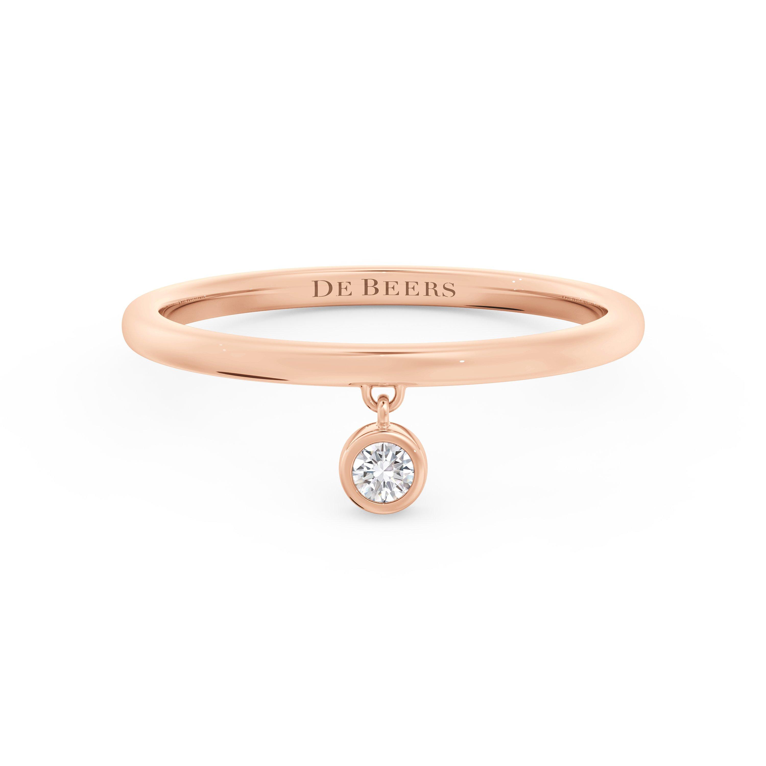 Bague Clea one diamond en or rose