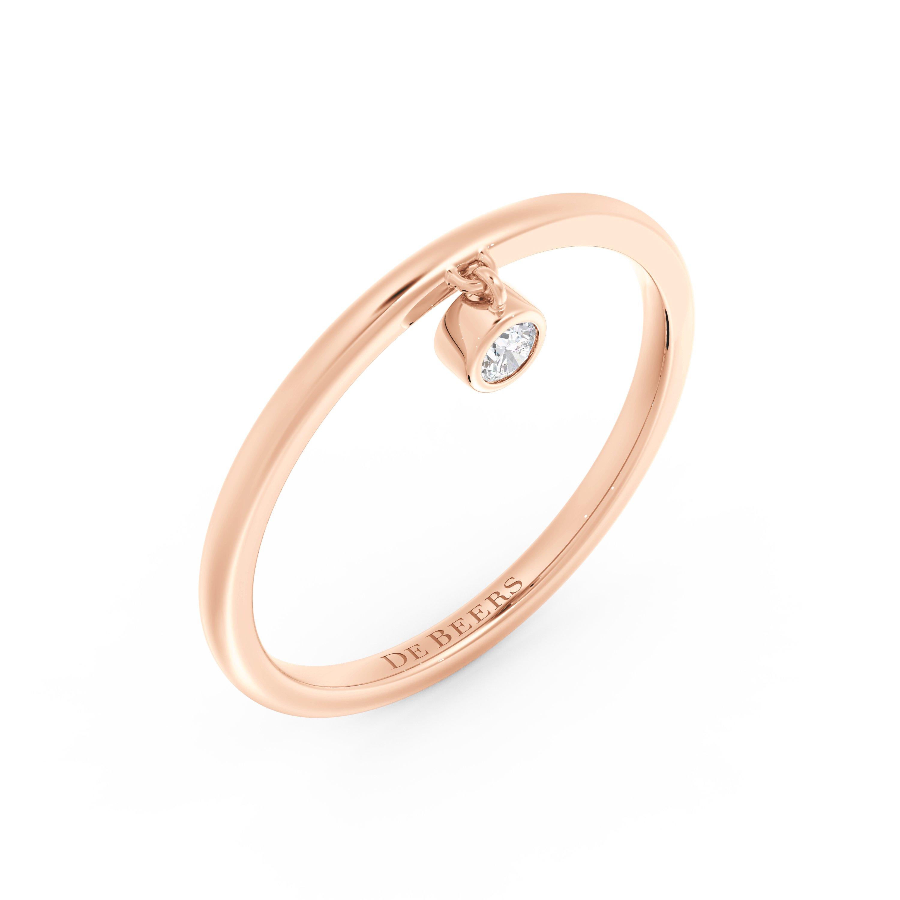 Bague Clea one diamond en or rose