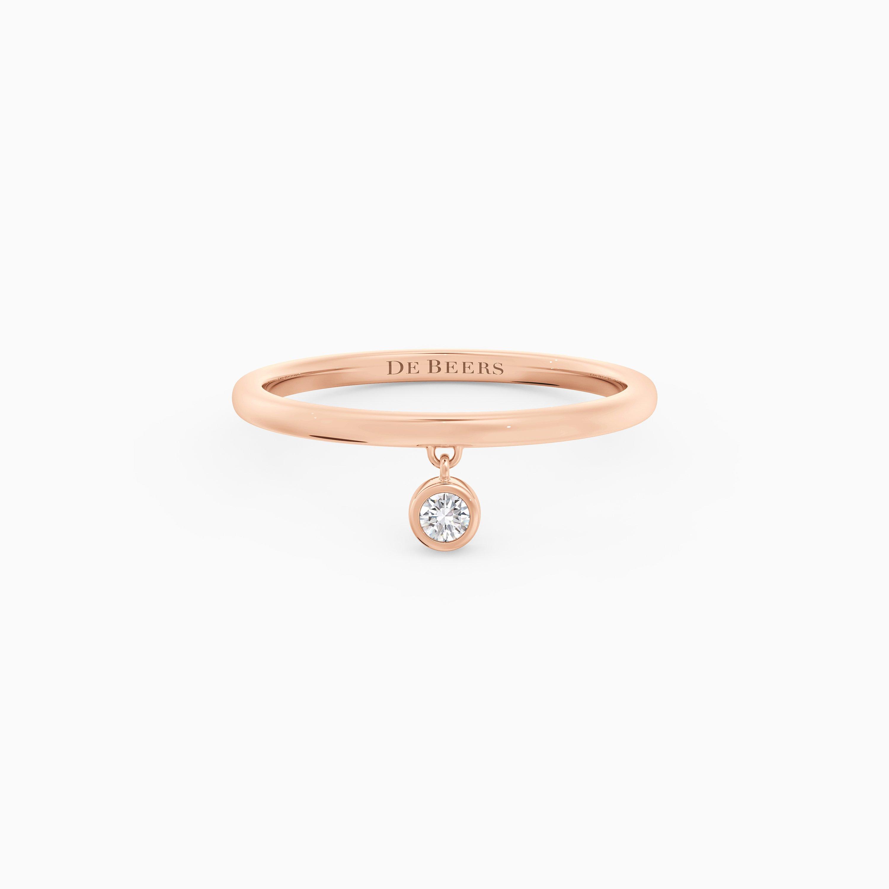 My First De Beers Clea One Diamond Ring in Rose Gold, image 1