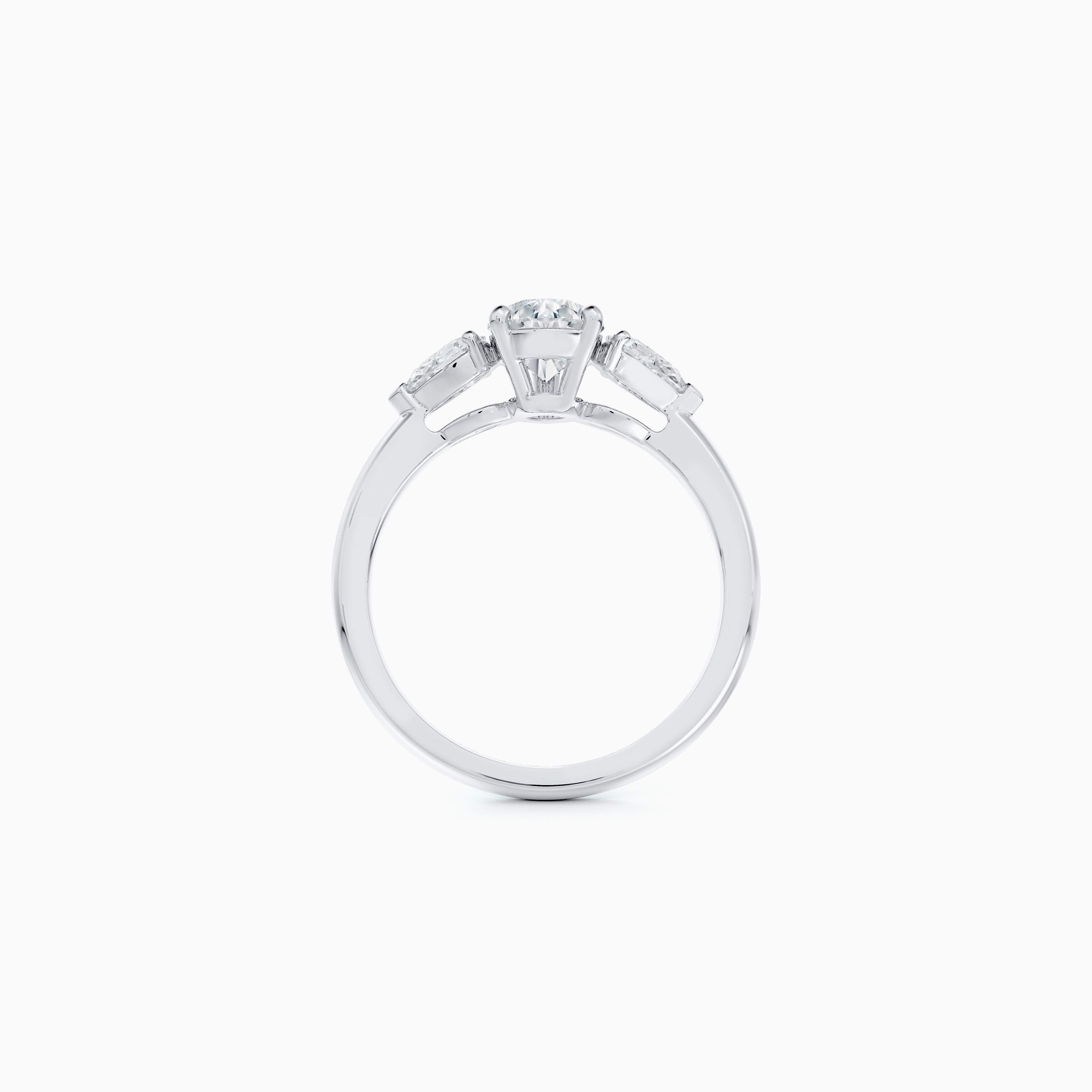 DB Classic Pear with Pear Side Stones Diamond Ring DB Classic Pear with Pear Side Stones Diamond Ring, image 4