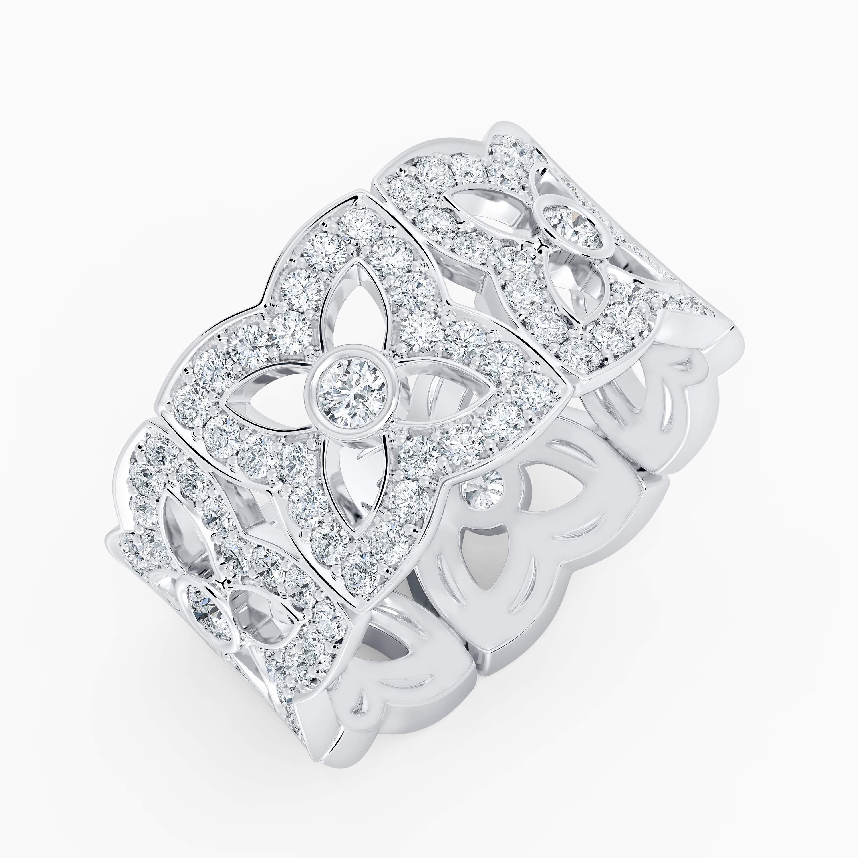 Enchanted Lotus Bloom Band in White Gold with Diamonds Enchanted Lotus Bloom Band in White Gold with Diamonds, image 2