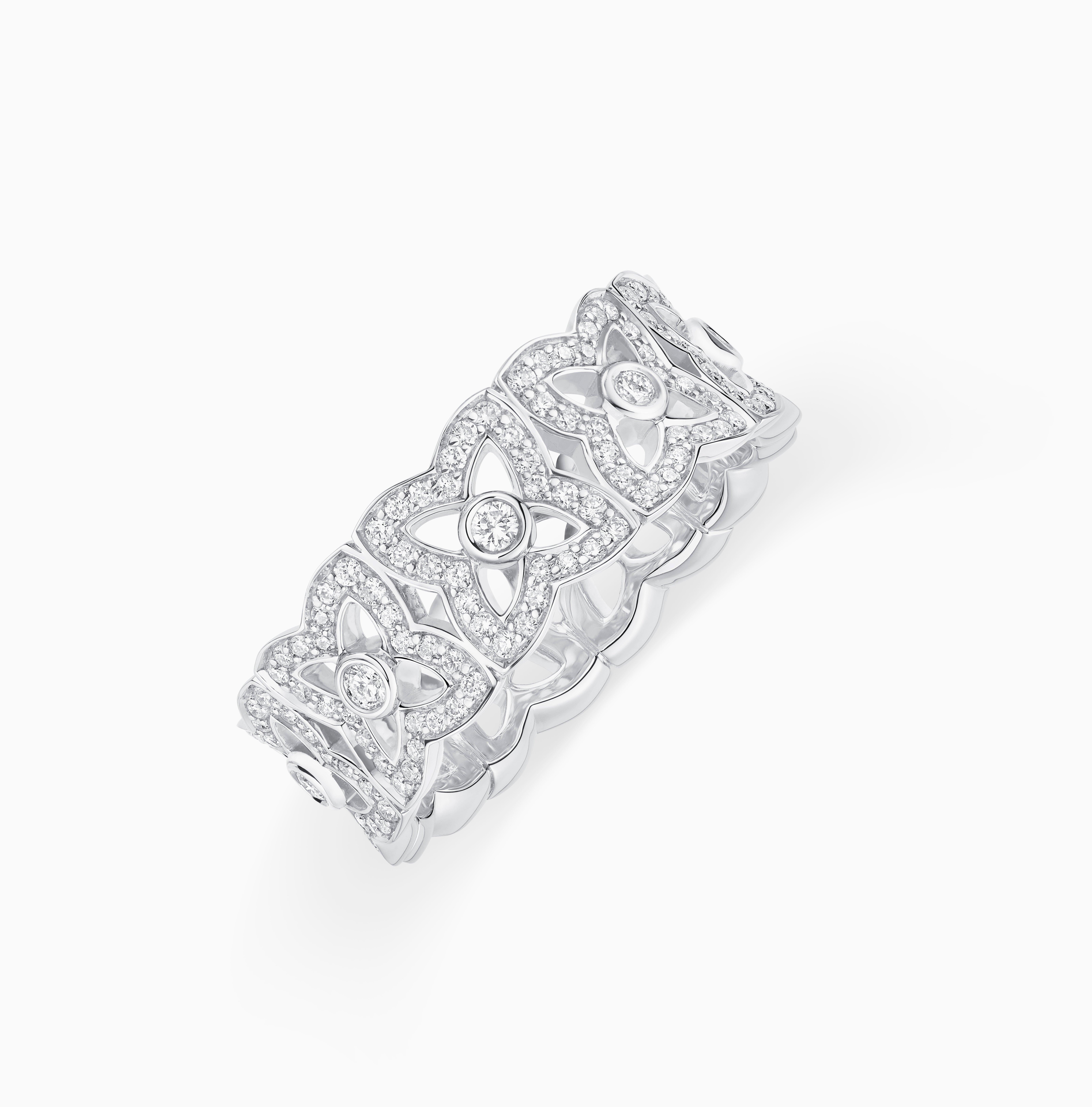 Lotus by DE BEERS small white gold diamond band, image 2