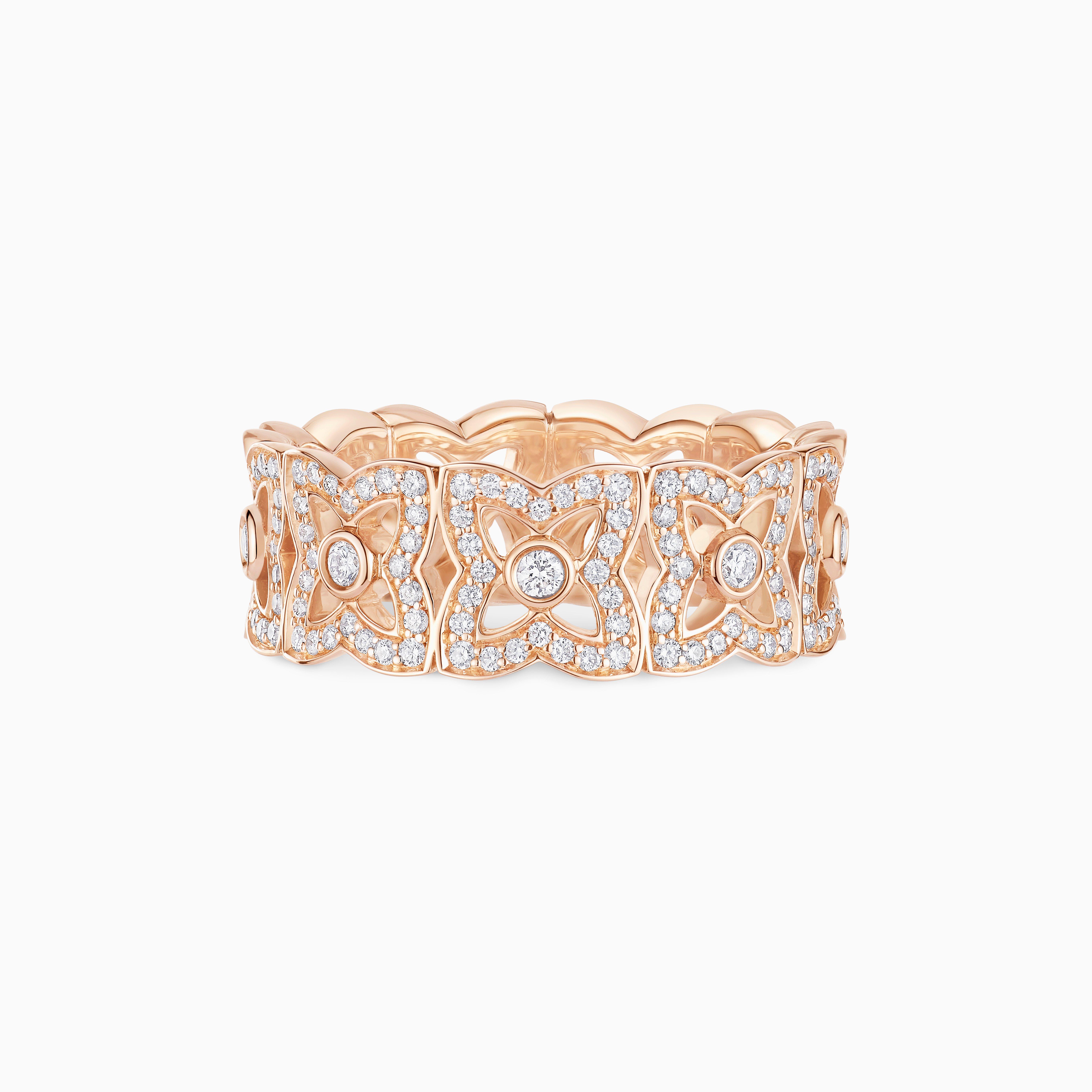 Lotus by DE BEERS small rose gold diamond band, image 1