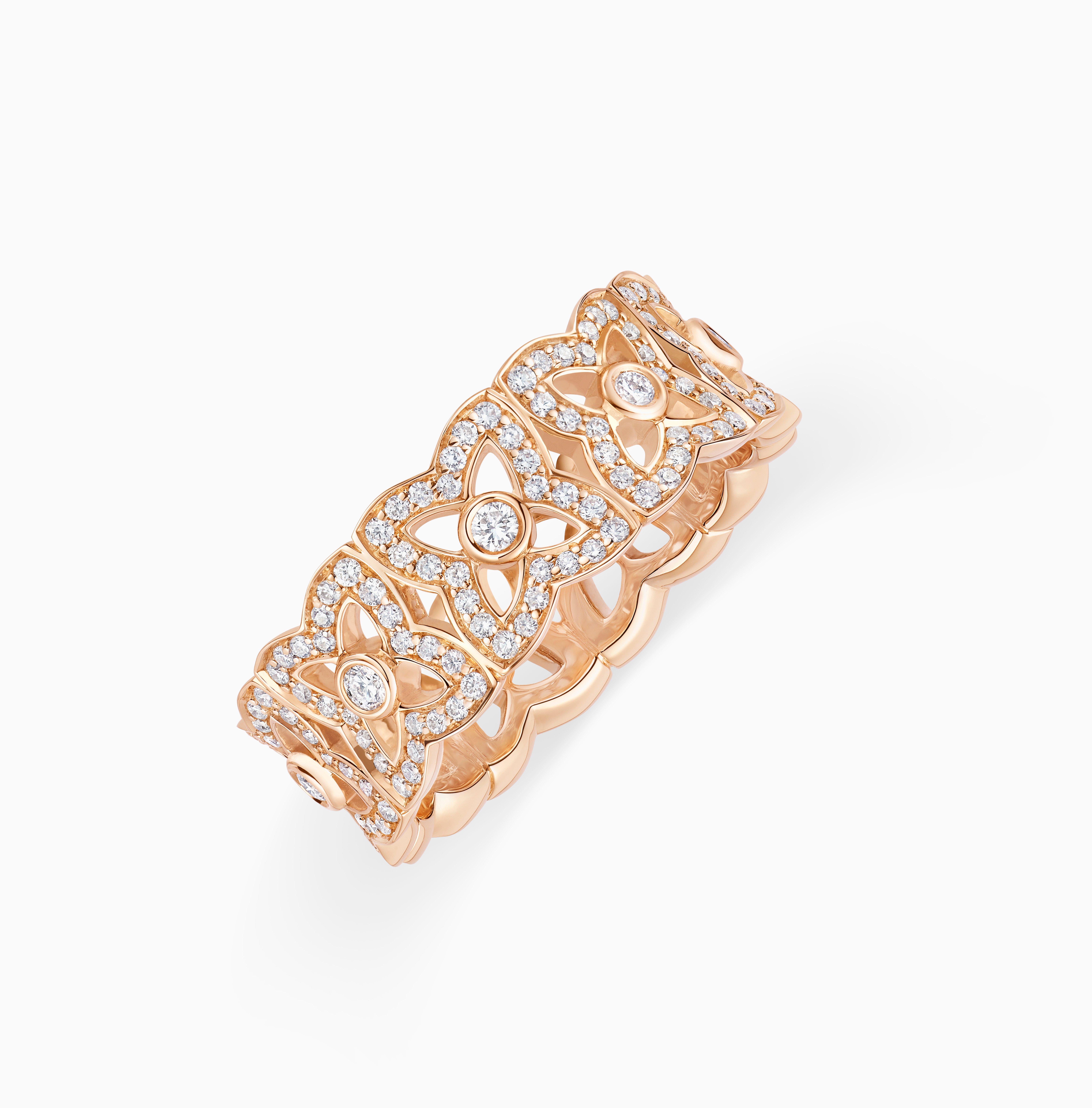 Lotus by DE BEERS small rose gold diamond band, image 2