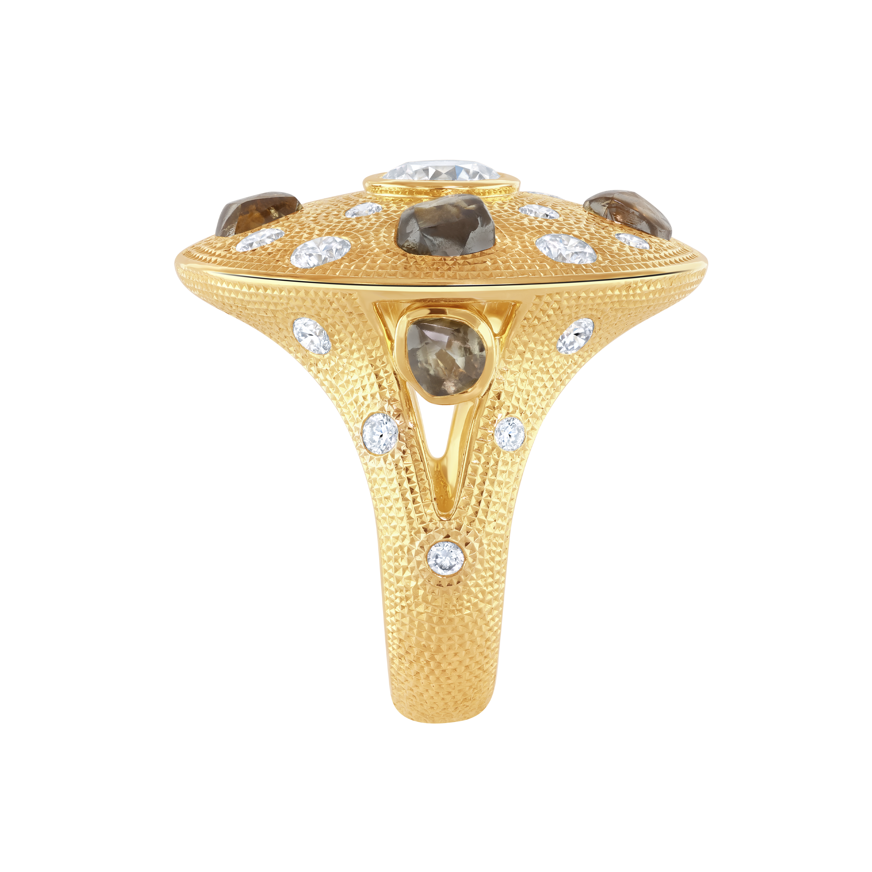 Talisman yellow gold diamond ring, image 2