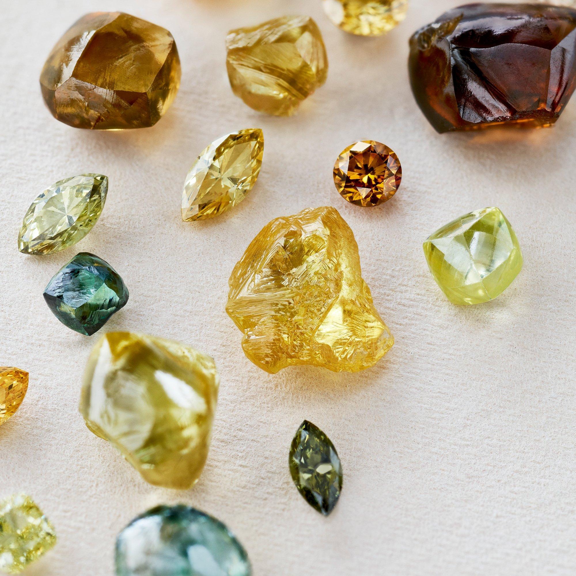 De Beers Fancy Rough Diamonds
