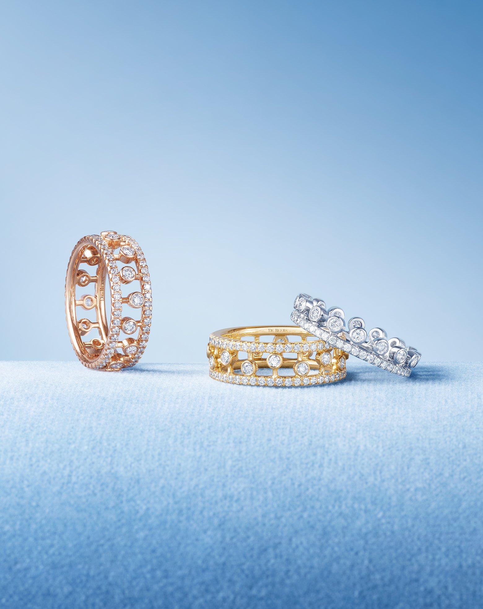 stacking Dewdrop rings