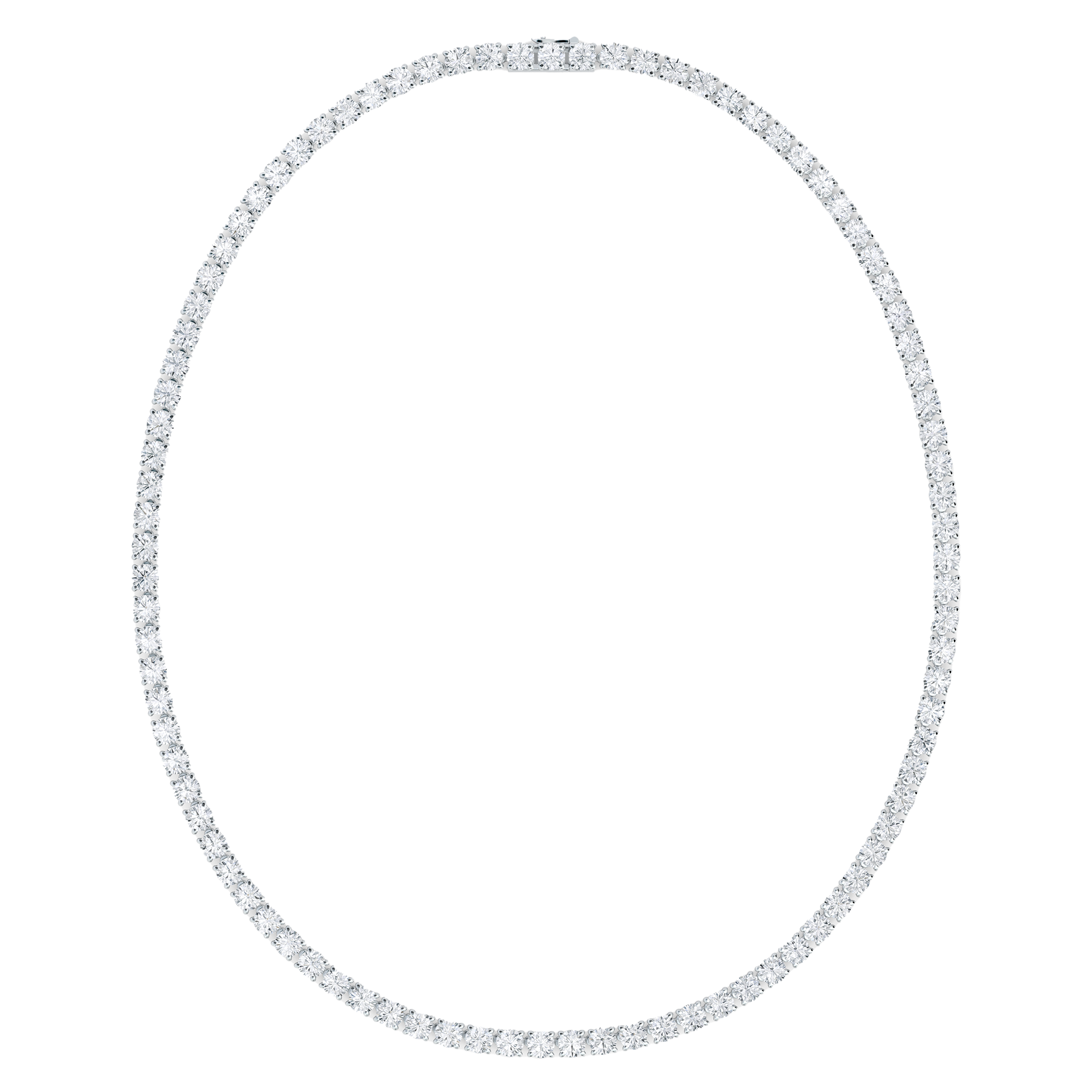 DB Classic Eternity Line Round Brilliant Diamond Necklace