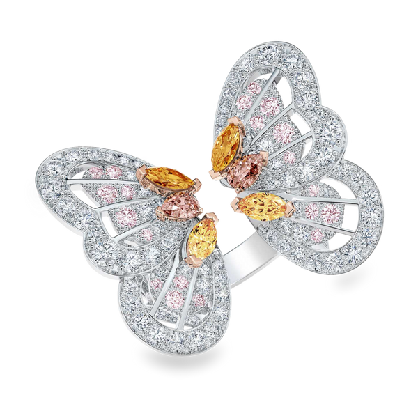Portraits of Nature Coloured Diamonds White Gold