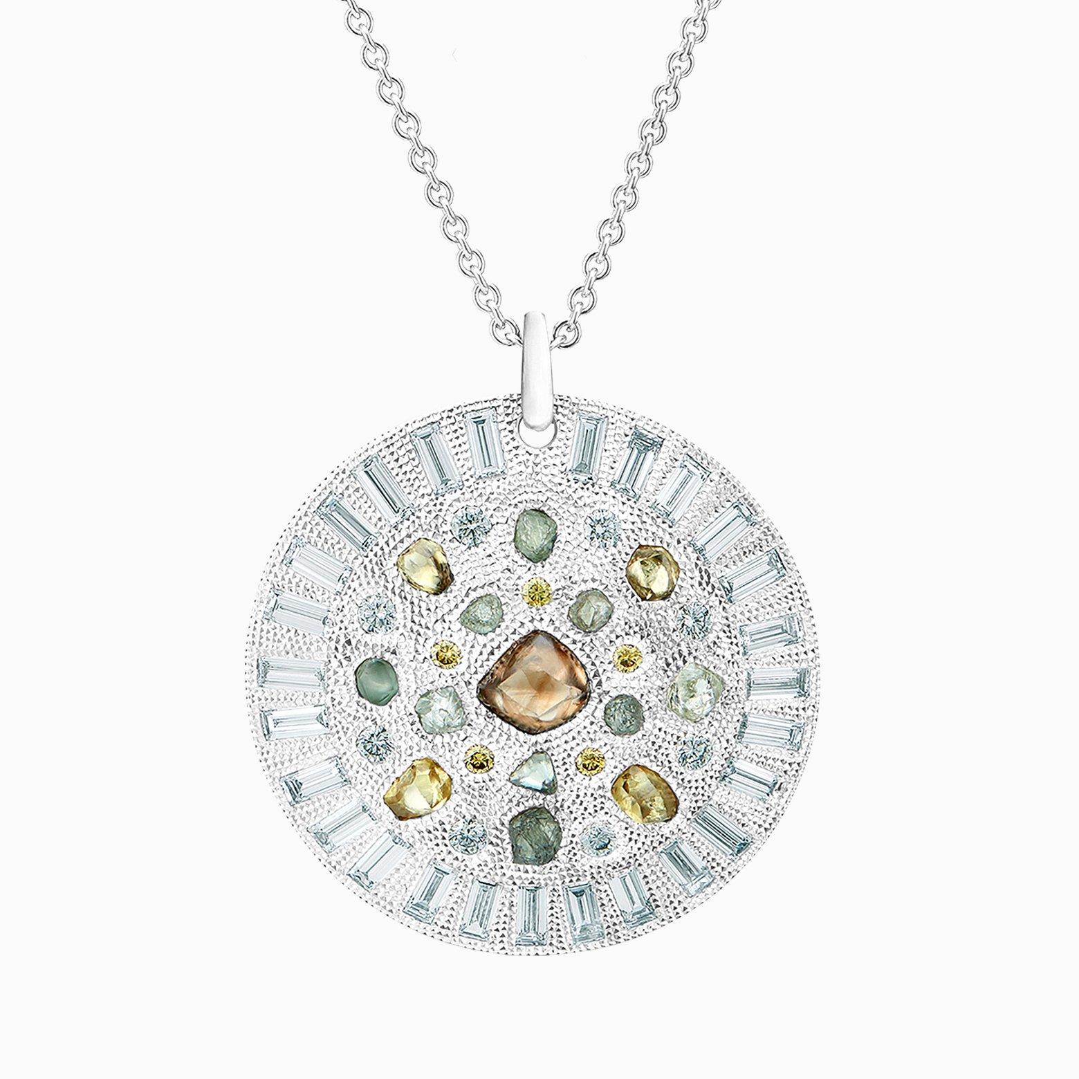talisman pendant brown diamonds