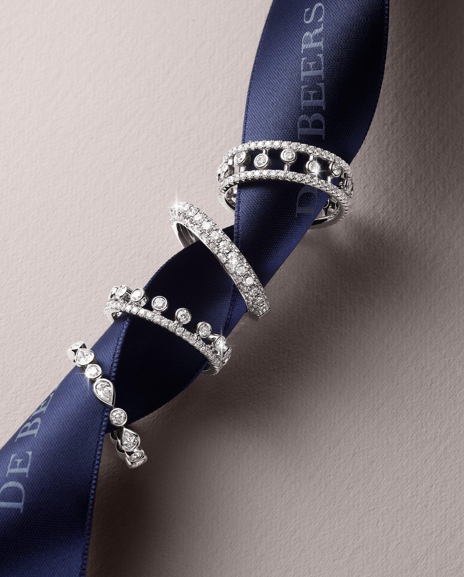 Lotus on model wearing Lotus by DE BEERS jewellery collection
