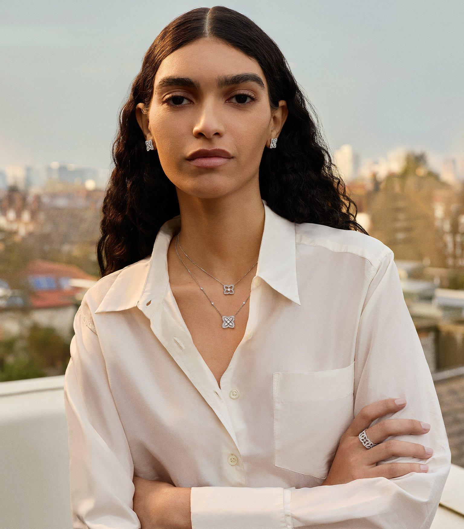 Lotus by DE BEERS Model Portraits wearing jewellery