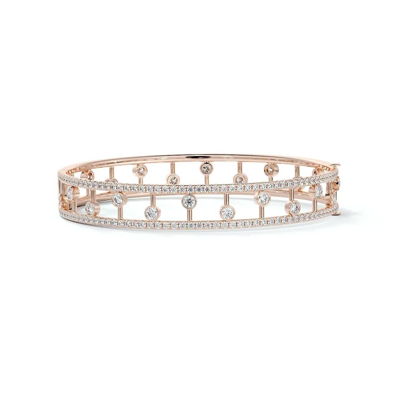 18kt rose gold Dewdrop diamond bangle