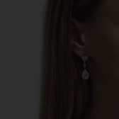 Aura pear-shaped diamond earrings, video 1