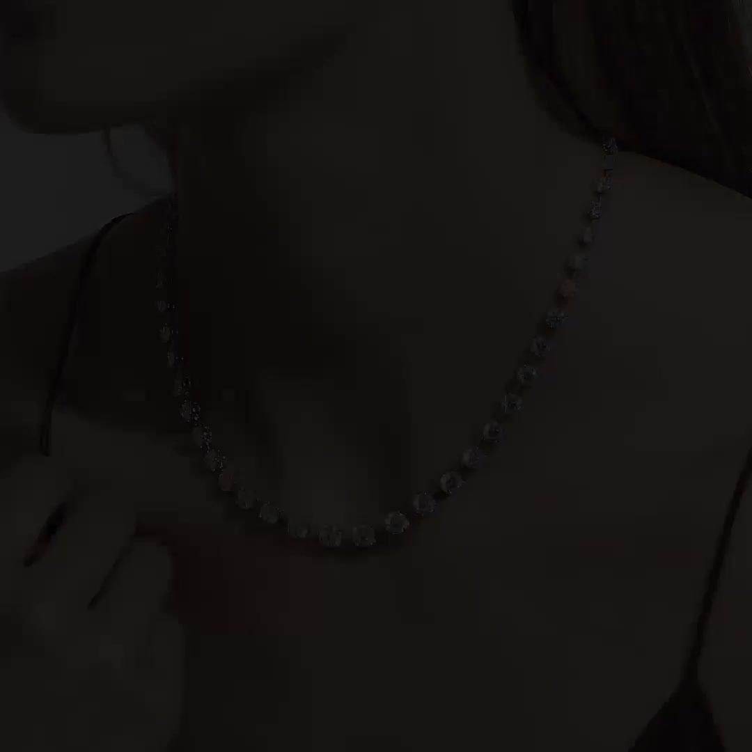 DB CLASSIC  DROPS OF LIGHT 鉑金漸變圓形明亮式切割鉆石項鏈, video 1