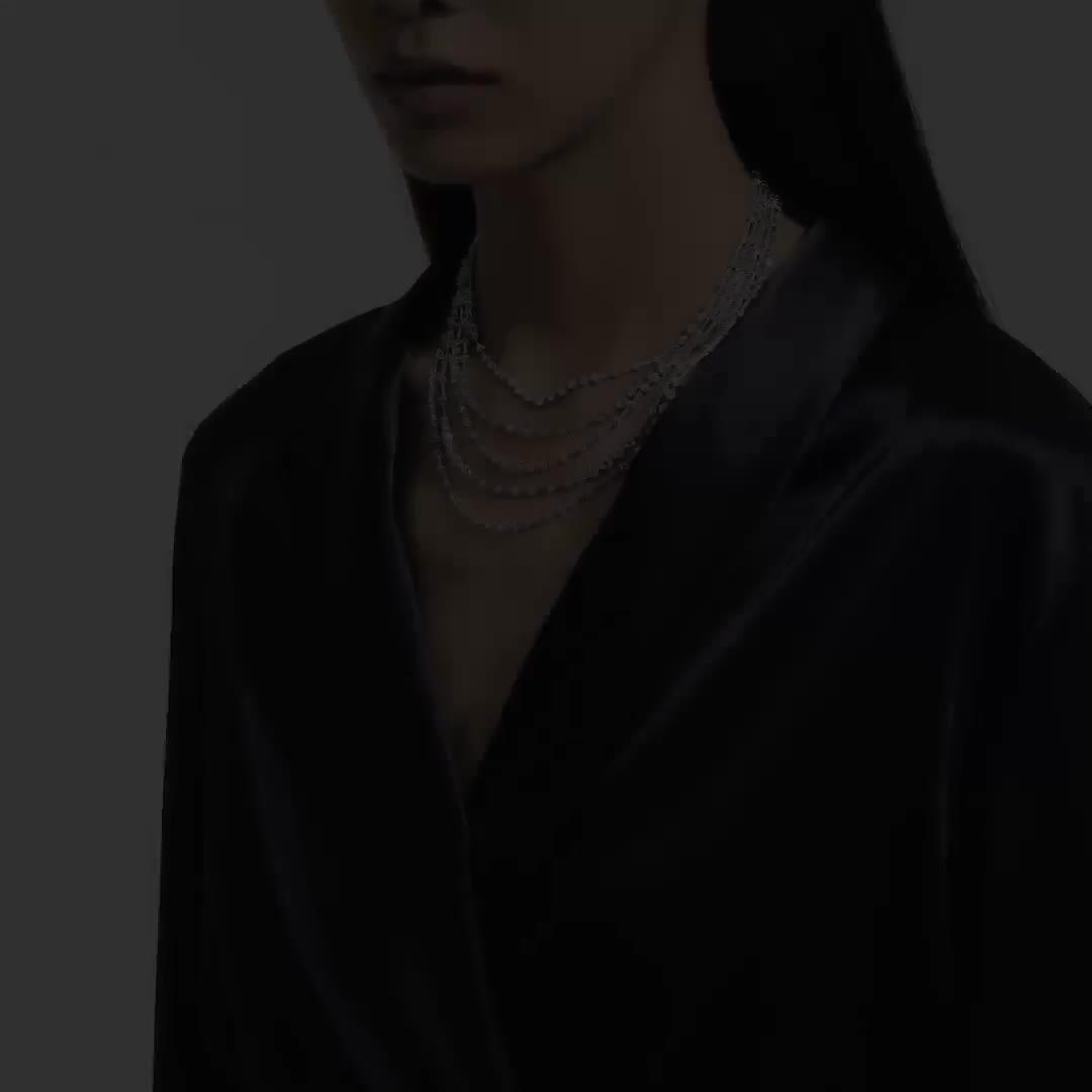 Arpeggia 白金五層鉆石項鏈, video 1