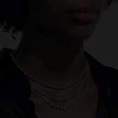 Arpeggia three line necklace in white gold, video 1