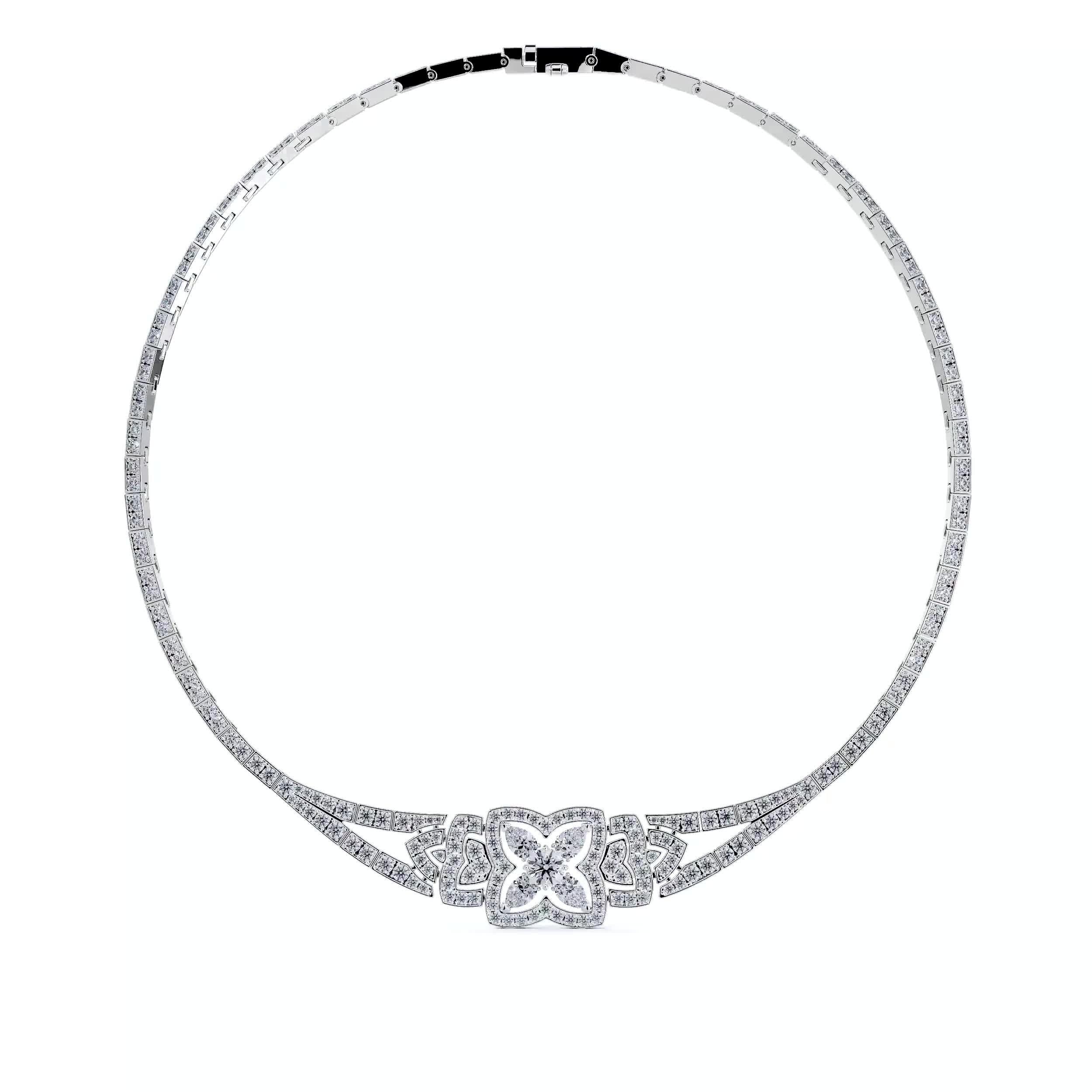 Enchanted Lotus 白金鉆石項鏈, video 1